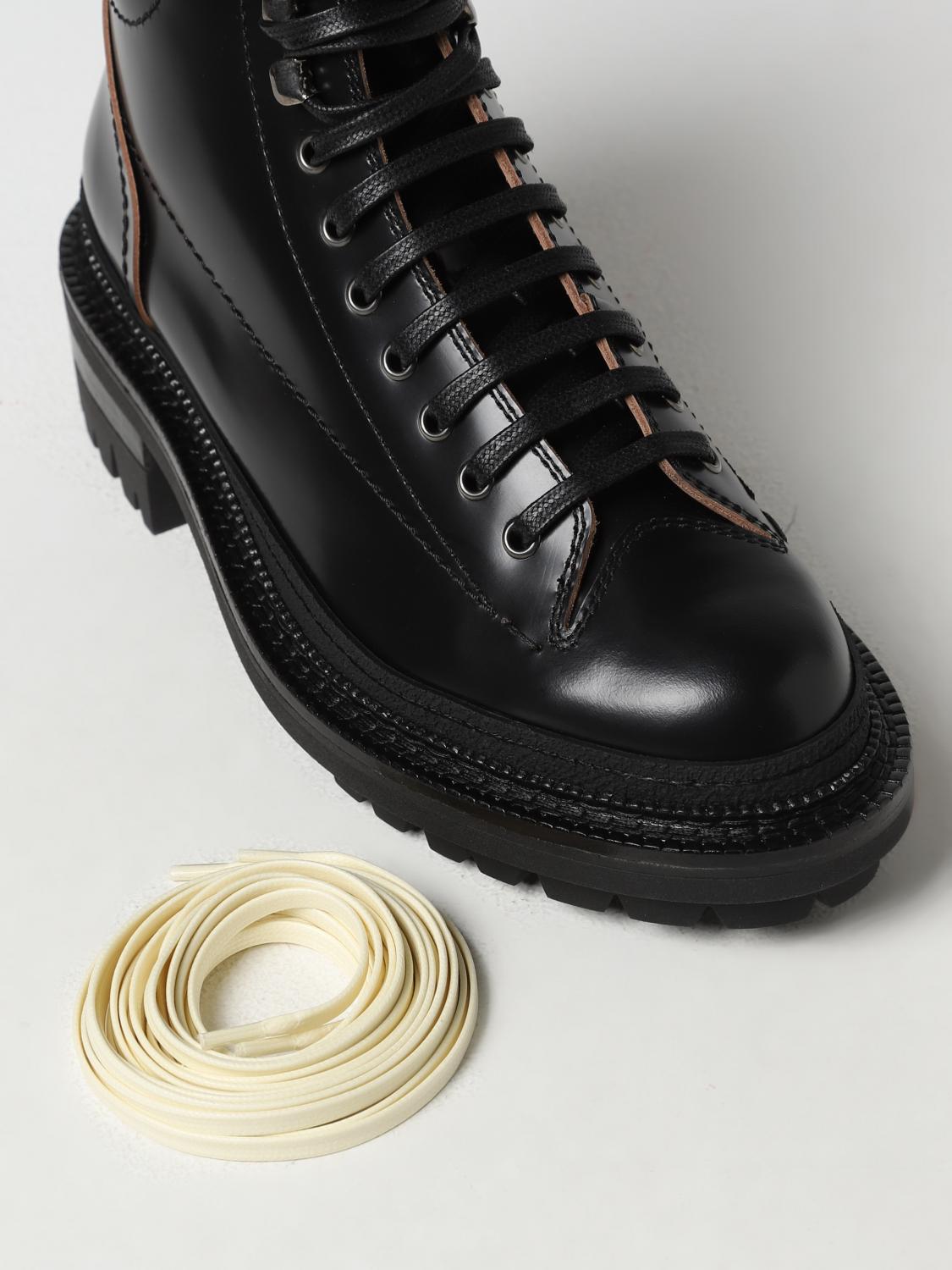Dsquared2 George Hiking ankle boots in shiny leather - Black