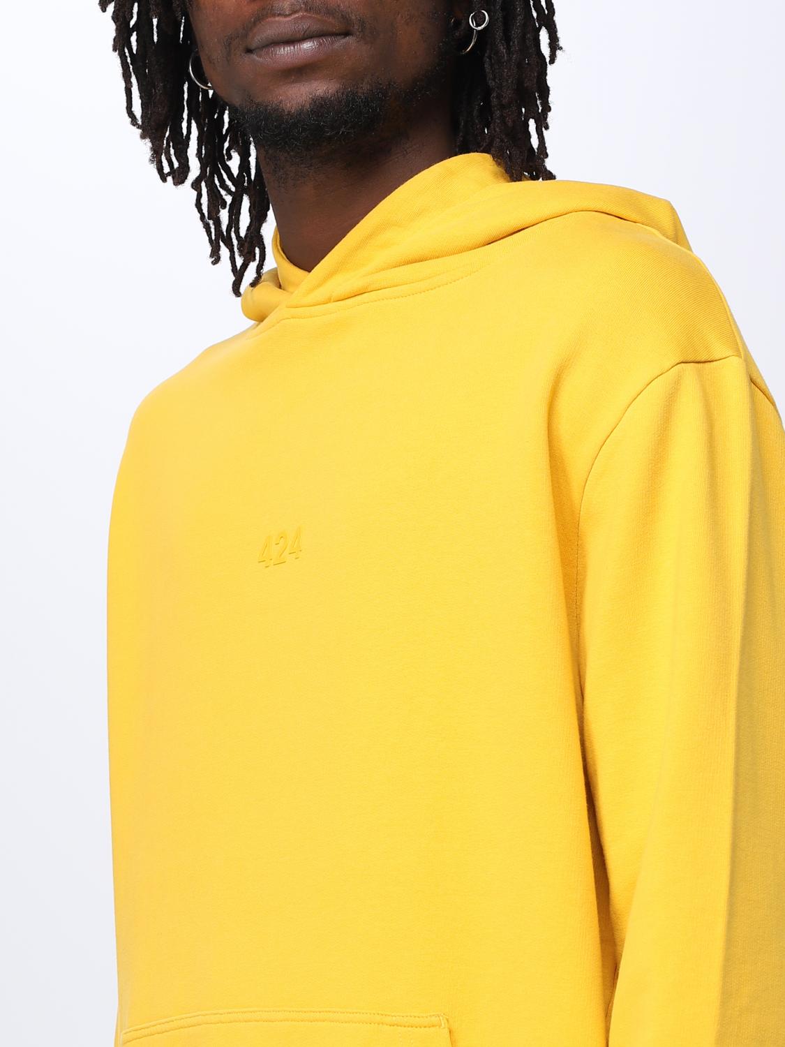 424 SWEATSHIRT: Sweater men 424, Yellow - Img 4