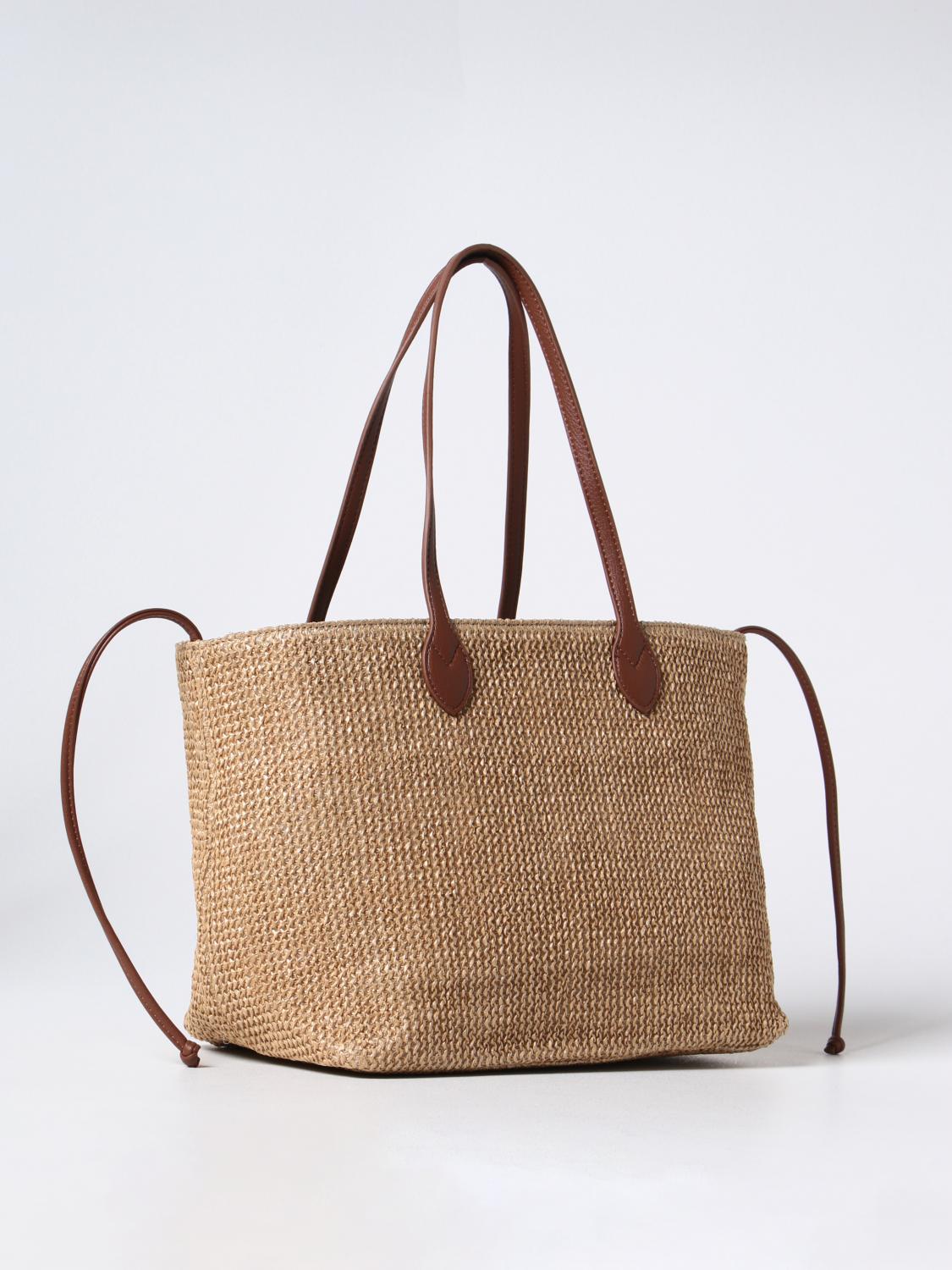 MALIPARMI BORSA A SPALLA: Borsa Maliparmi in carta tessile, Verde - Img 2