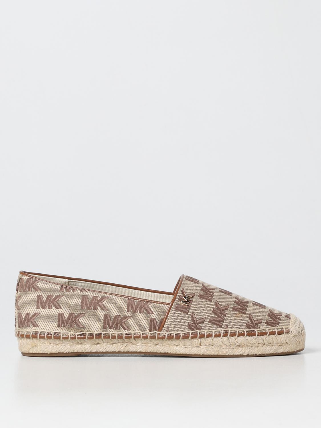 MICHAEL KORS ESPADRILLE: Michael Kors Kendrick espadrilles in synthetic fabric with jacquard logo, Beige - Img 1