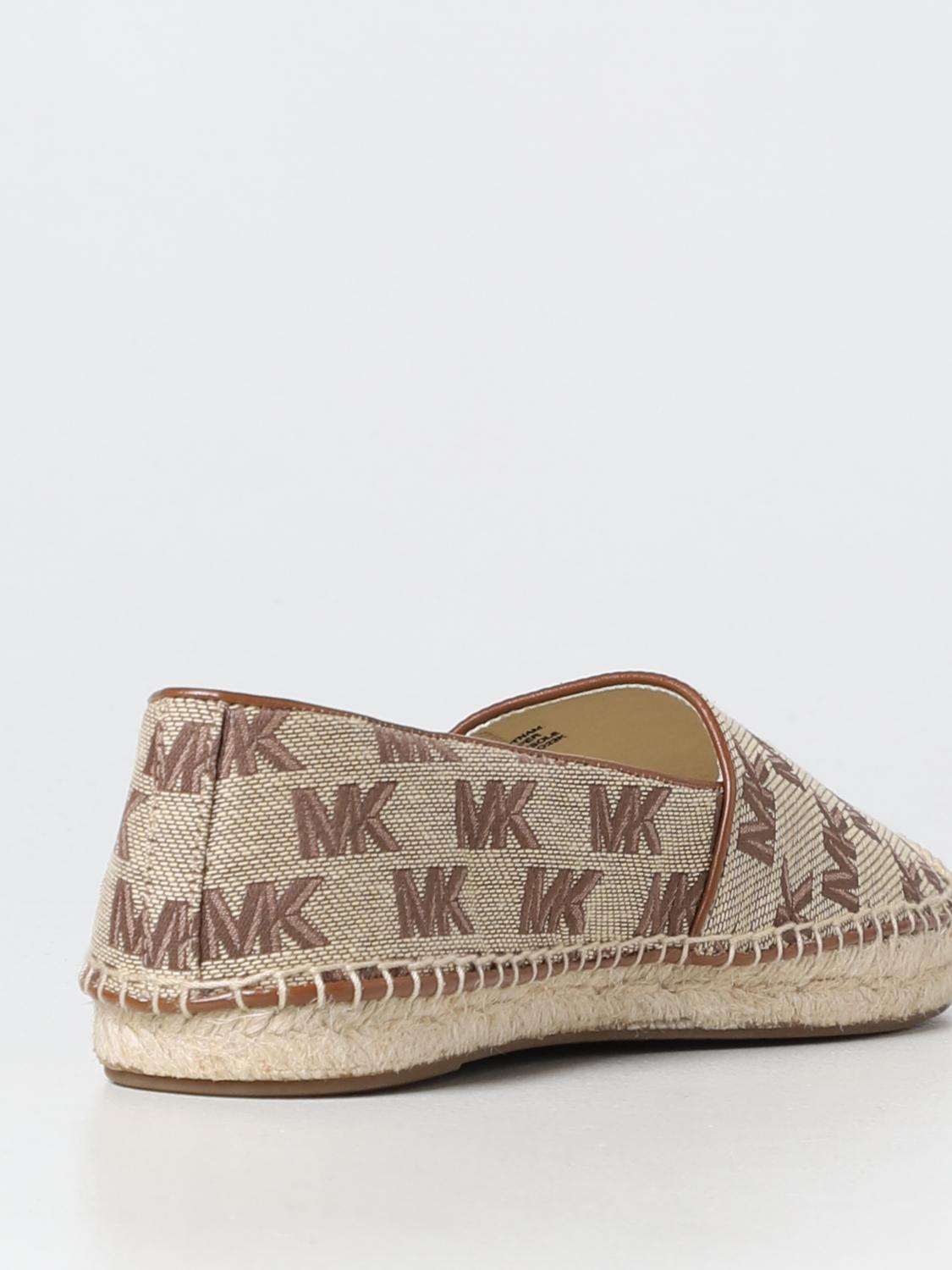 MICHAEL KORS ESPADRILLE: Michael Kors Kendrick espadrilles in synthetic fabric with jacquard logo, Beige - Img 3