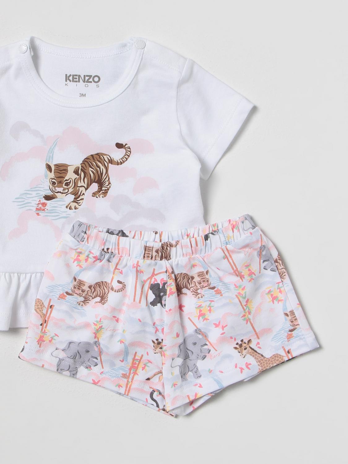 KENZO KIDS JUMPSUIT: Jumpsuit kids Kenzo Junior, White - Img 3