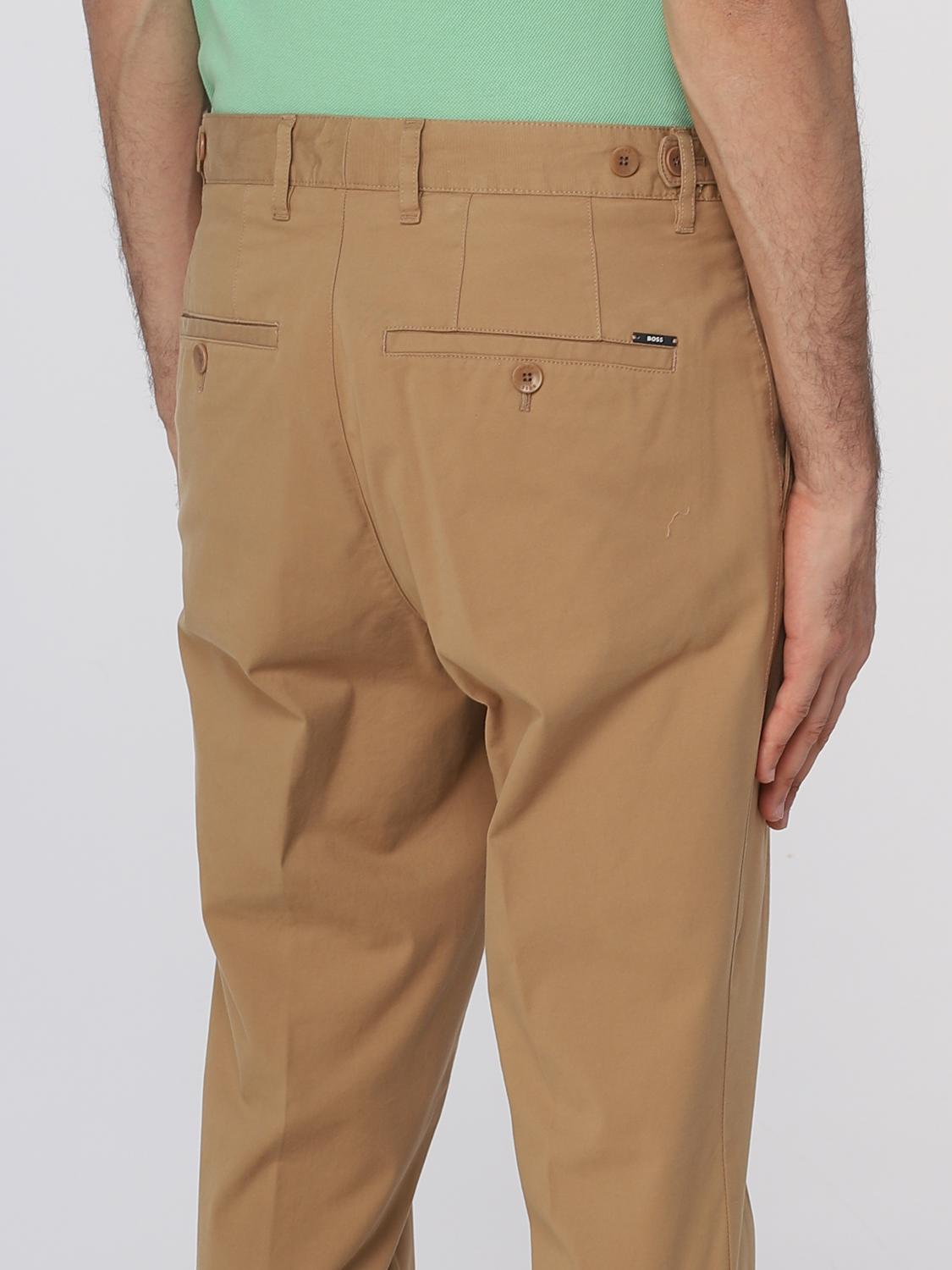 BOSS TROUSERS: Trousers men Boss, Beige - Img 3