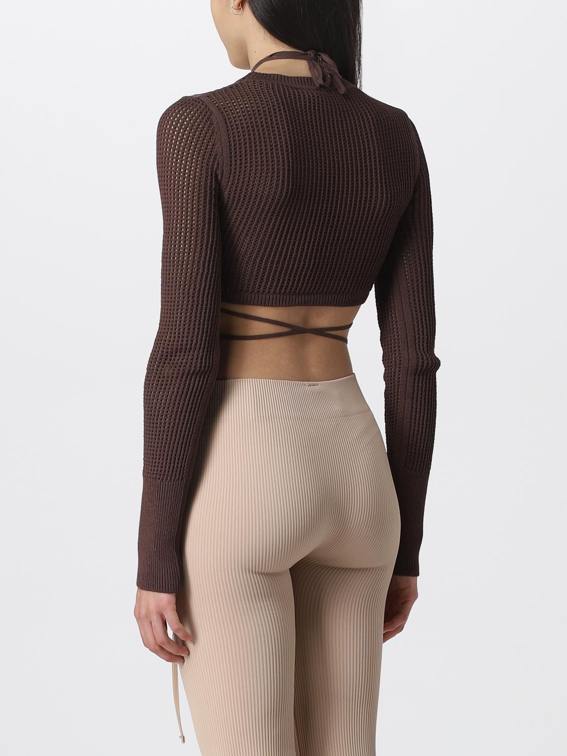 ANDREADAMO TOP: Top Andreadamo in viscosa a rete, Marrone - Img 2