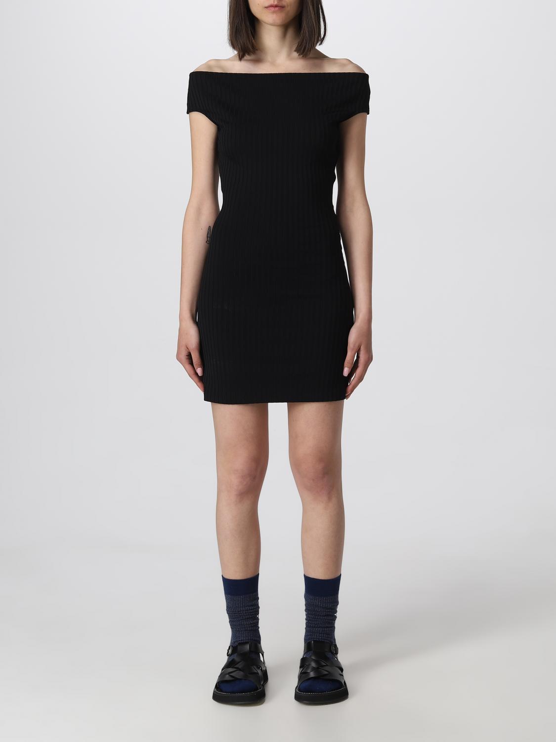 AMI PARIS ABITO: Abito Ami Paris in tessuto stretch, Nero - Img 1