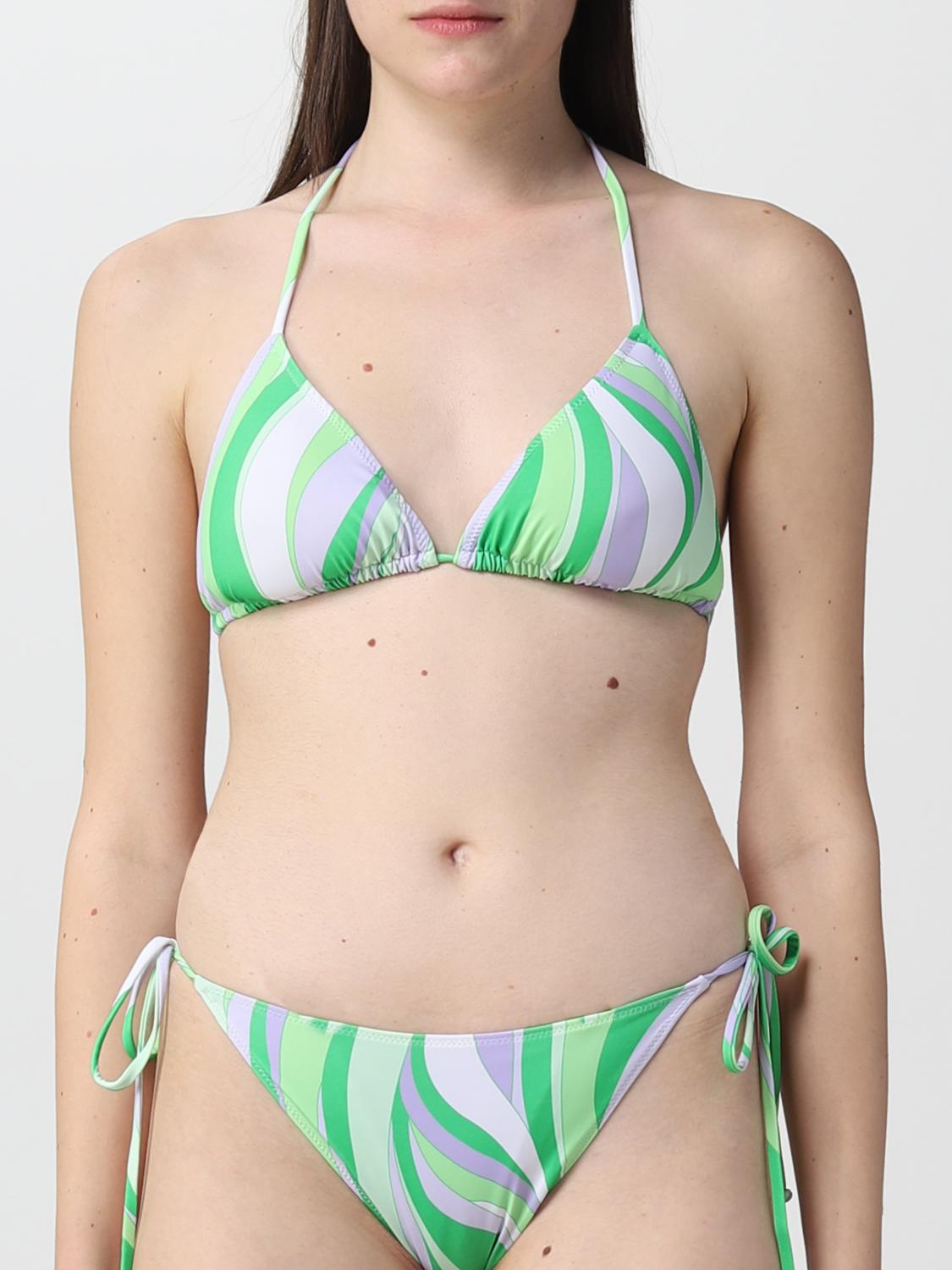 ビキニ MC2 SAINT BARTH Women Swimsuit LEH0001 GREEN MC2 SAINT BARTH: Swimsuit woman - Green | Mc2 Saint Barth
