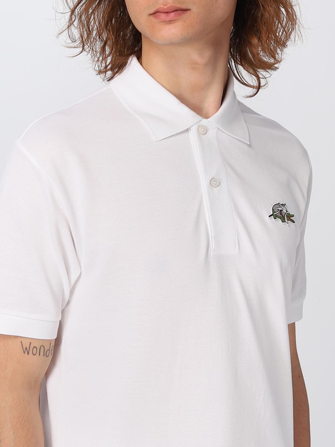 LACOSTE POLO: Polo Netflix x Lacoste in cotone biologico, Panna - Img 3