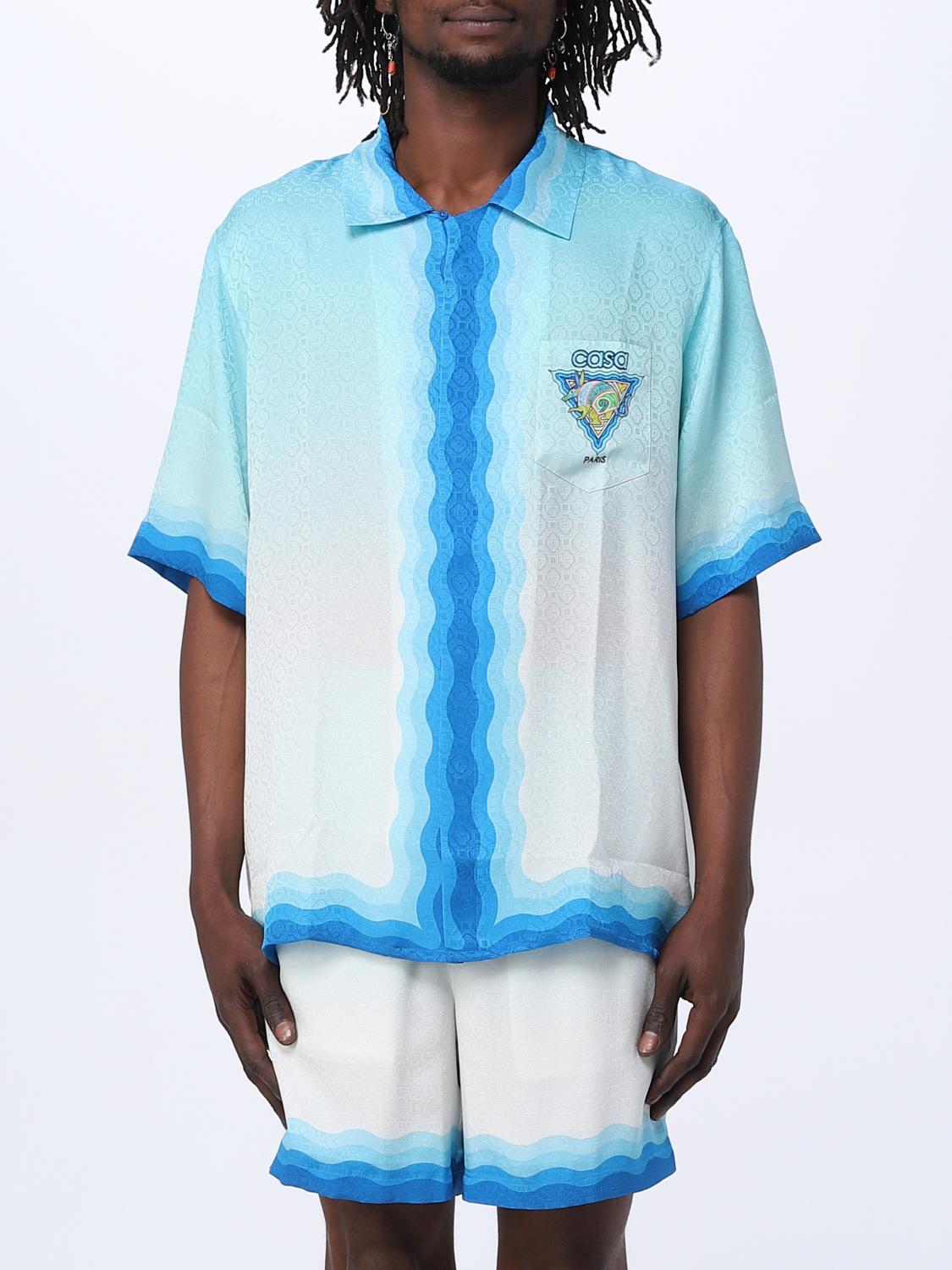 CASABLANCA: Shirt men - Blue | Casablanca shirt MS23SH00304