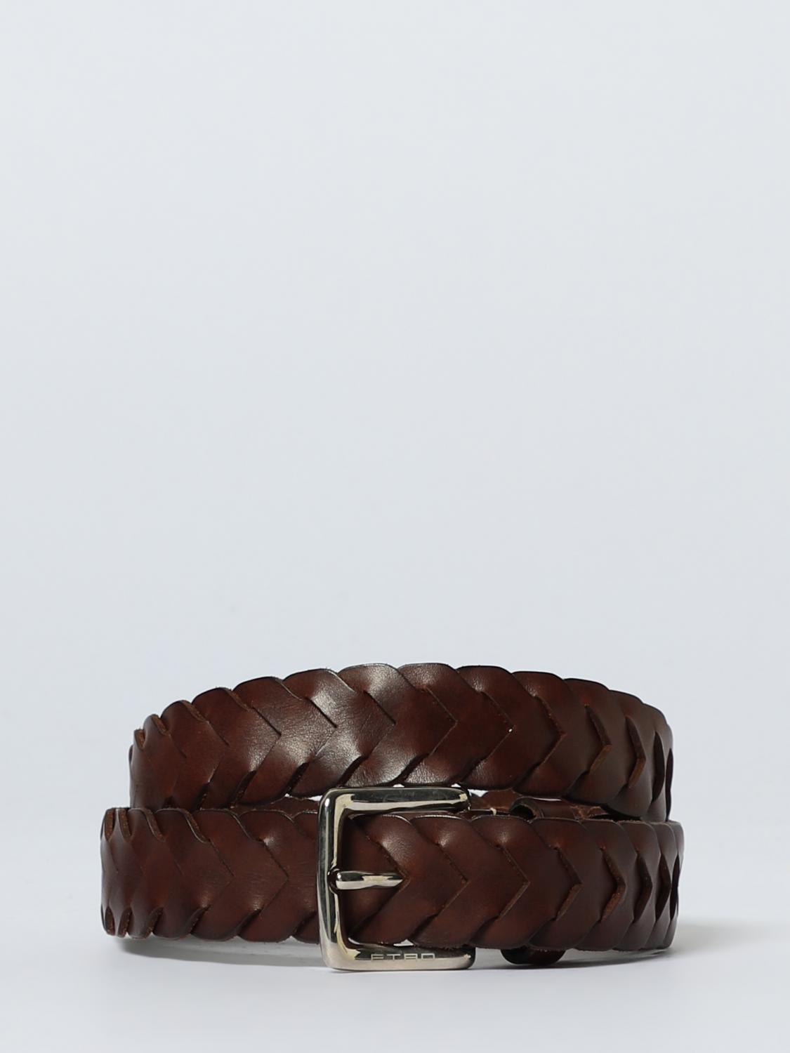 ETRO CINTURA: Cintura Etro in pelle intrecciata , Marrone - Img 1
