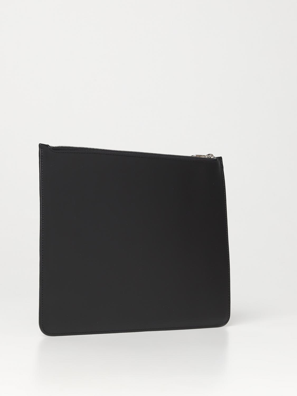 NEIL BARRETT PORTADOCUMENTI: Clutch Fair-Isle Neil Barrett in pelle, Nero - Img 2