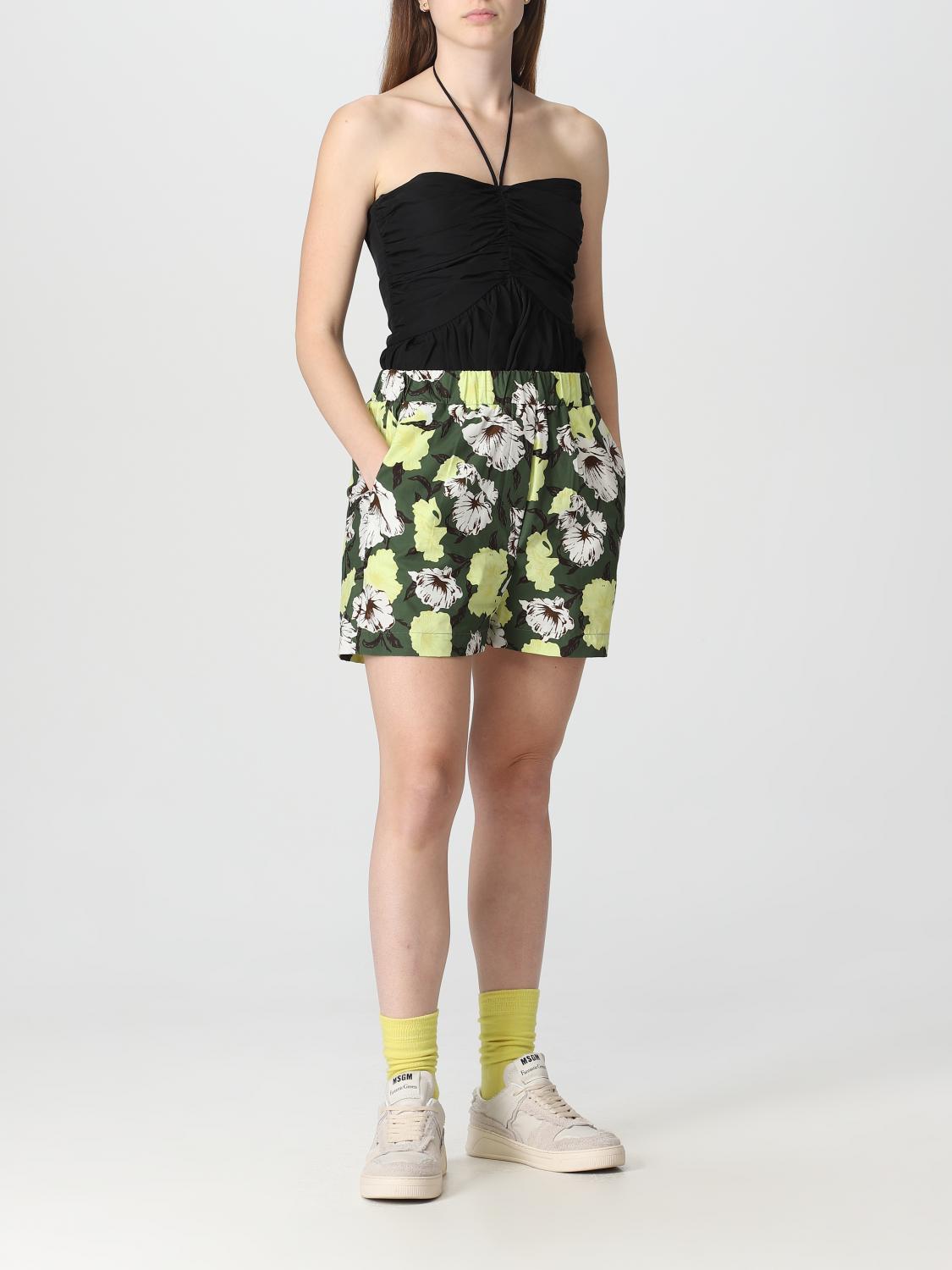 MSGM PANTALONI: Pantalone MSGM in popeline, Verde - Img 2