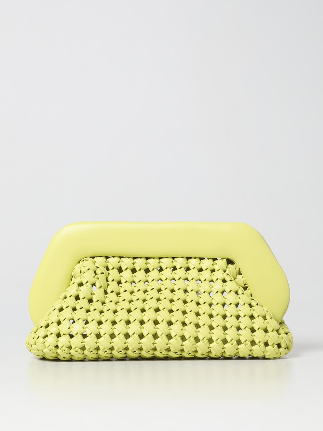 THEMOIRÈ BORSA A MANO: Borsa Bios Themoiré in pelle vegana intrecciata, Kiwi - Img 1