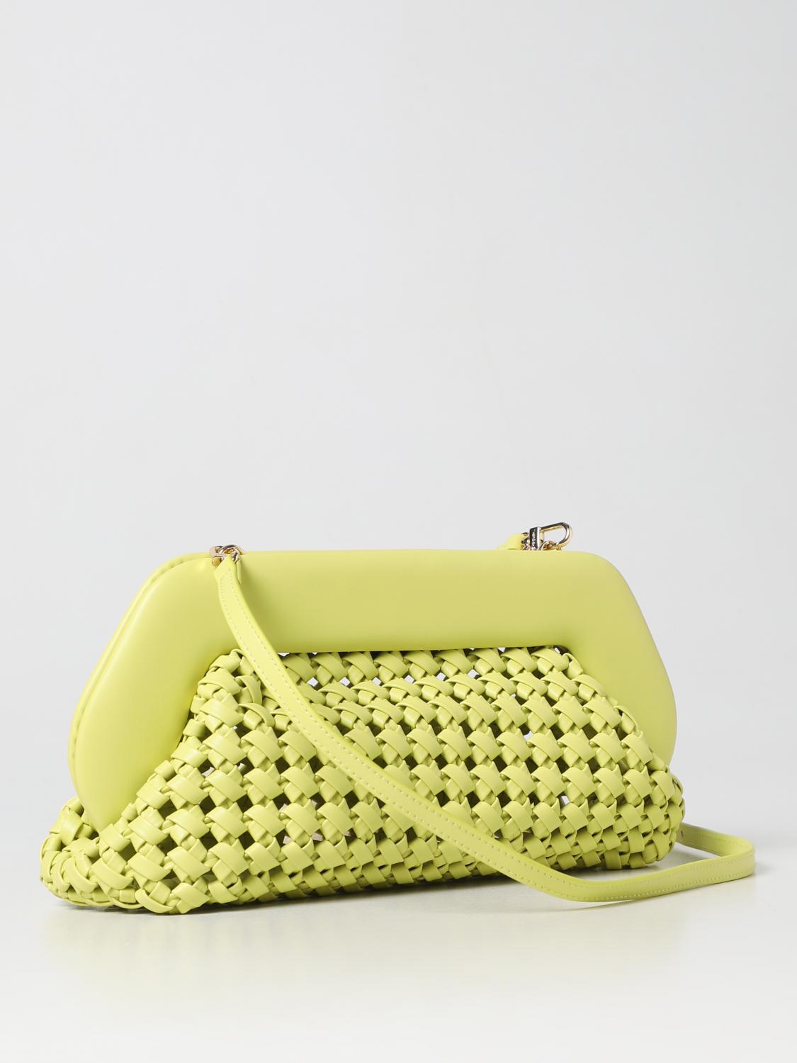 THEMOIRÈ BORSA A MANO: Borsa Bios Themoiré in pelle vegana intrecciata, Kiwi - Img 2