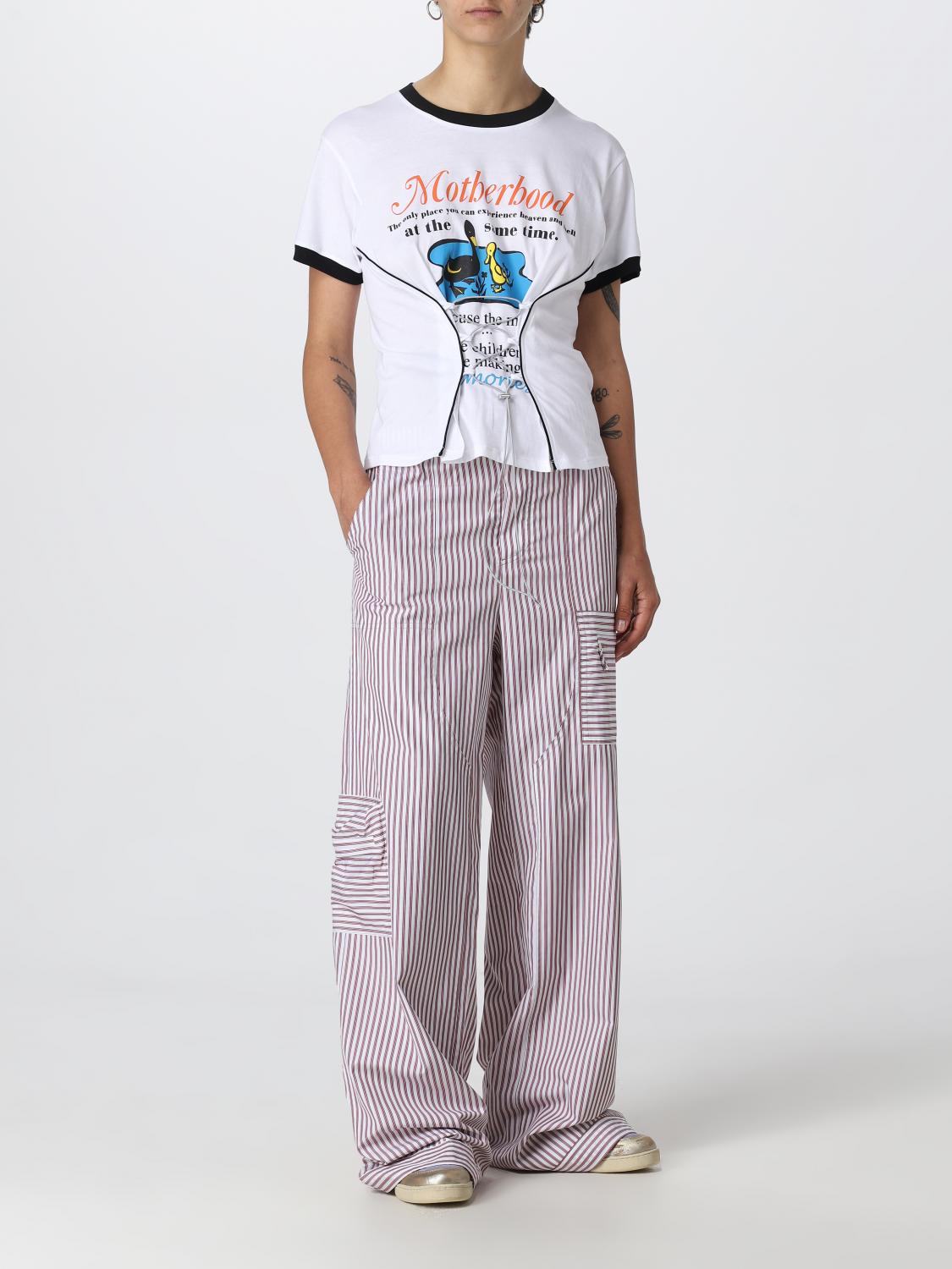 【関税込み】Cormio グレー＆ピンク Albina Tシャツ CORMIO: T-shirt woman - White | Cormio t-shirt ALBINA online