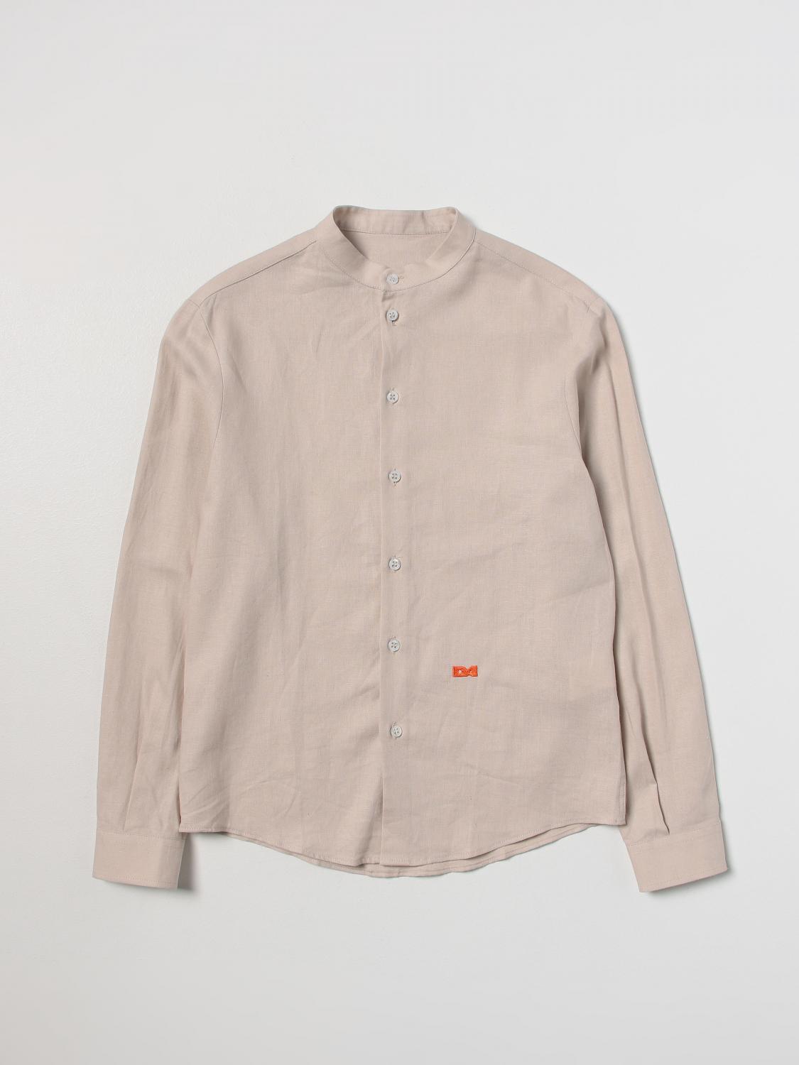 Daniele Alessandrini Camicia Beige A Maniche Corte Per Neonato 1296C00370BG main image 0