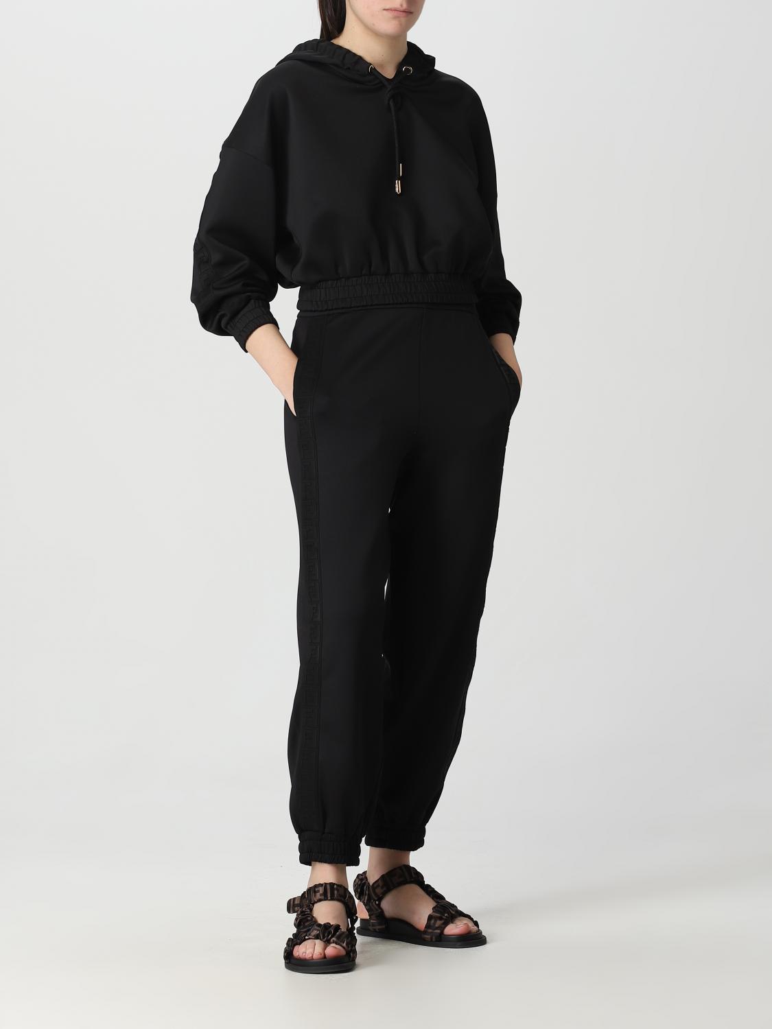 FENDI FELPA: Felpa Fendi in jersey, Nero - Img 2