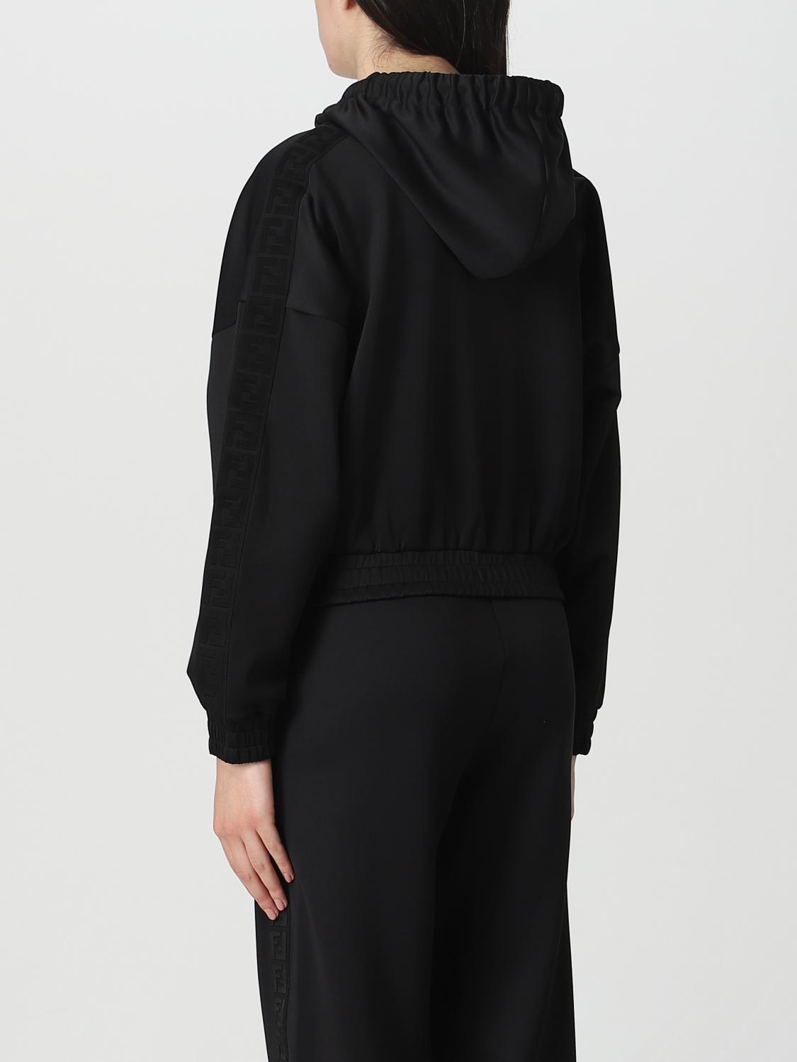 FENDI FELPA: Felpa Fendi in jersey, Nero - Img 3