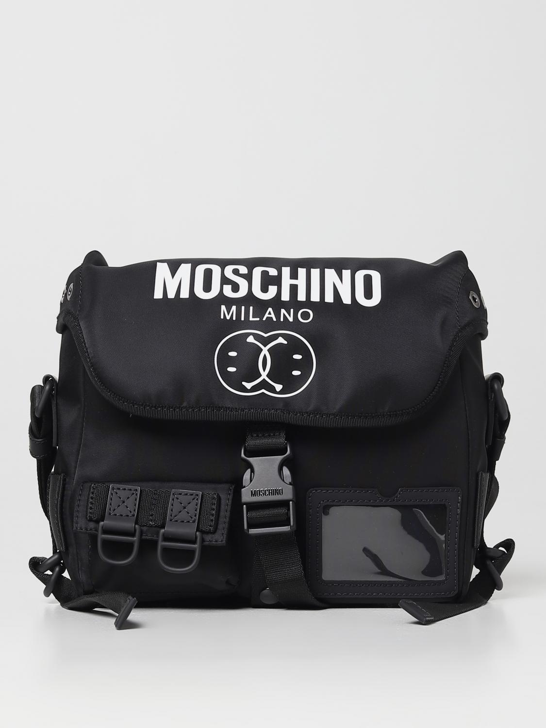 MOSCHINO COUTURE: Sacoche homme Noir Sacoche Moschino Couture