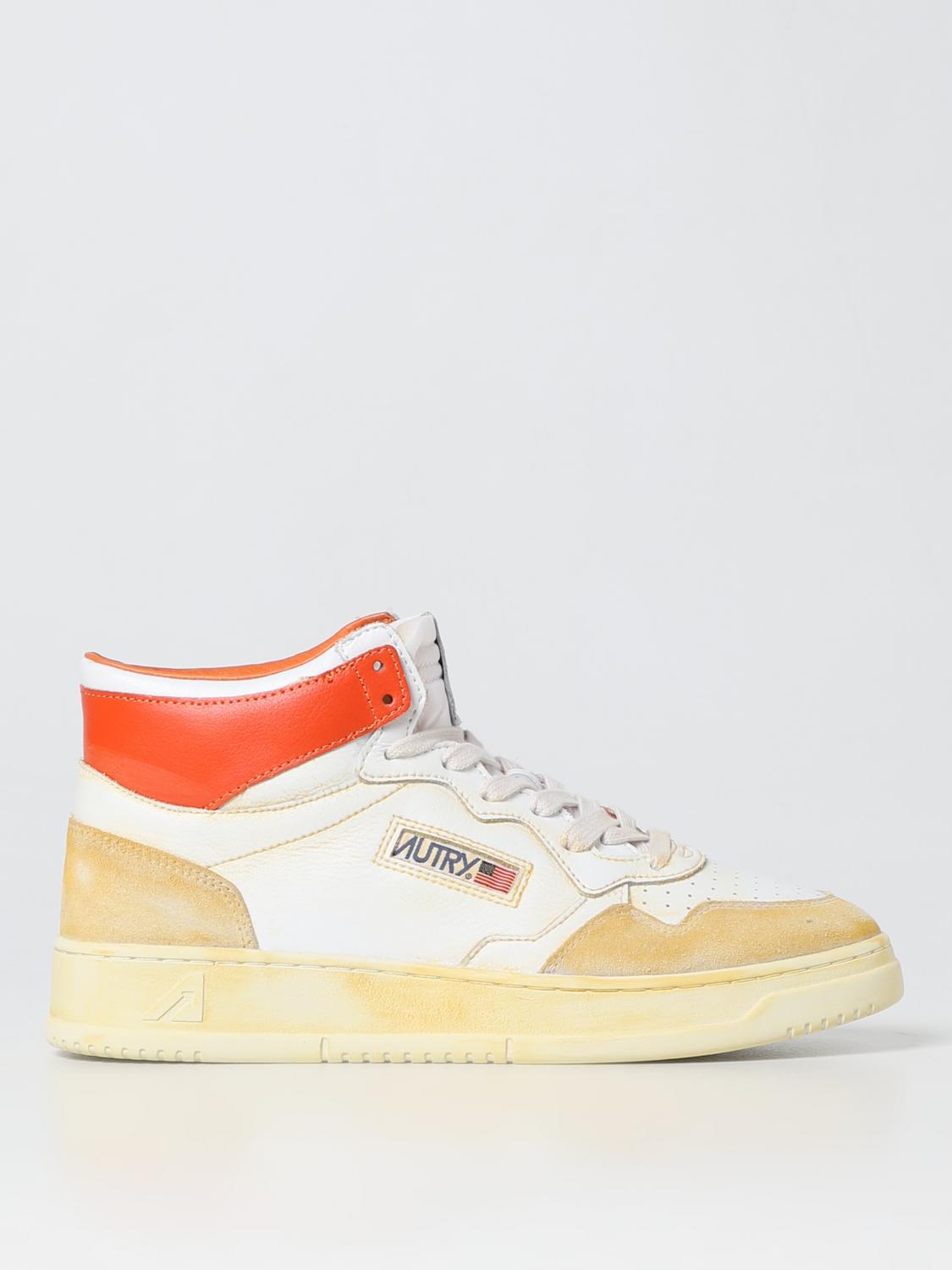 AUTRY SNEAKERS: Autry Super Vintage sneakers in used leather, Yellow - Img 1