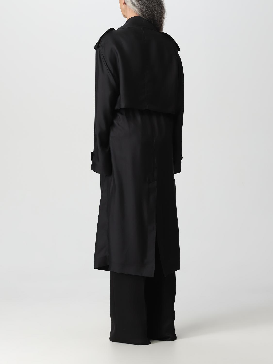 SAINT LAURENT：トレンチコート レディース - ブラック | GIGLIO.COM