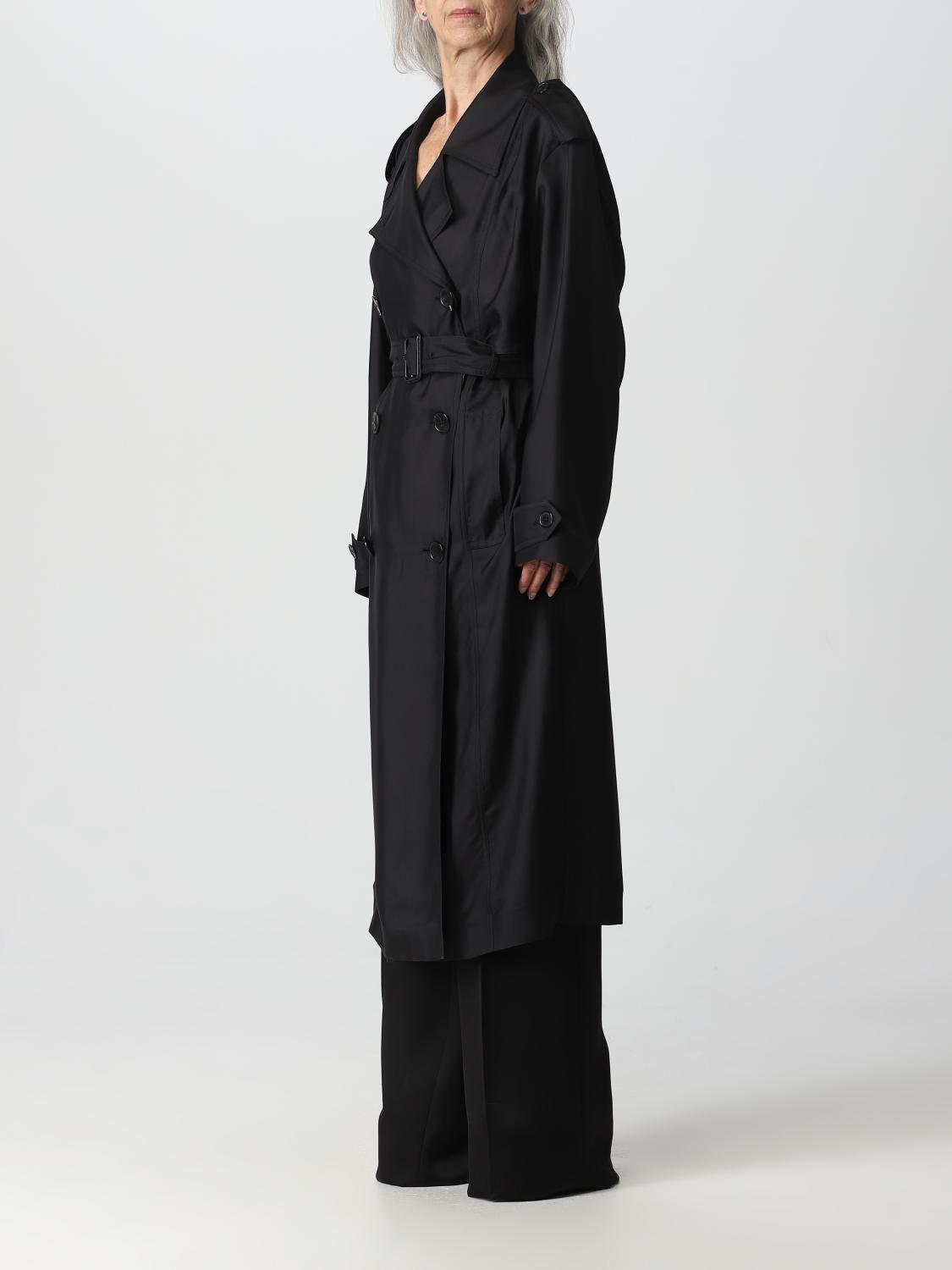 SAINT LAURENT：トレンチコート レディース - ブラック | GIGLIO.COM