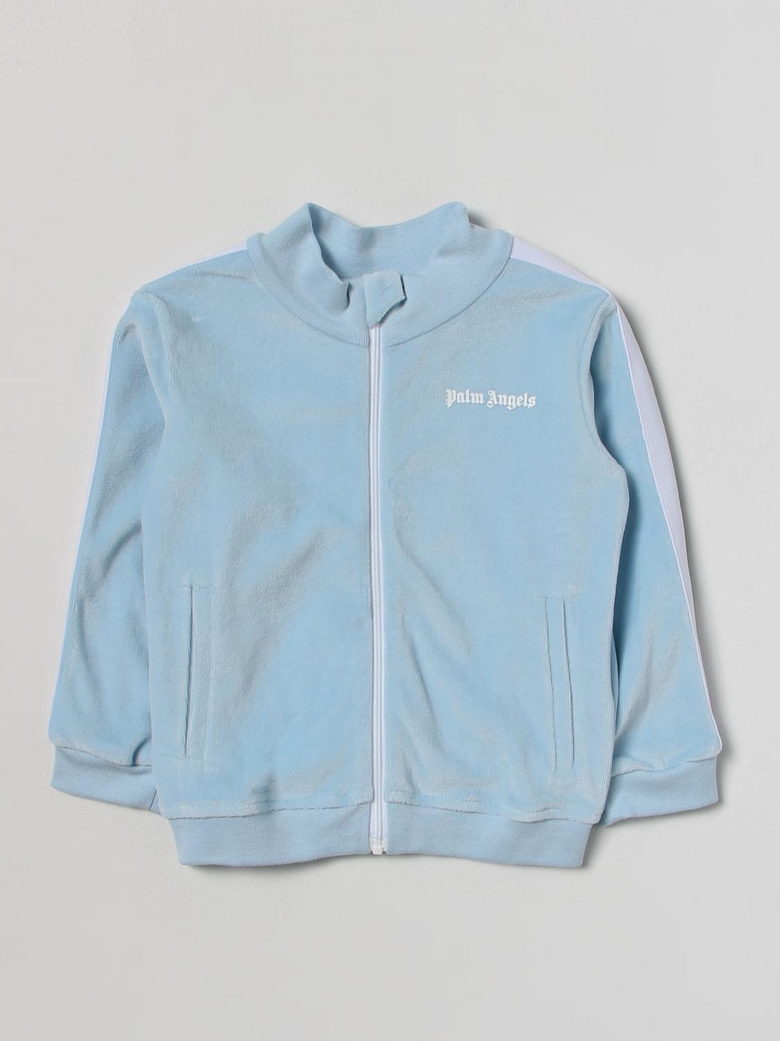 PALM ANGELS: Jumper kids Blue Palm Angels jacket
