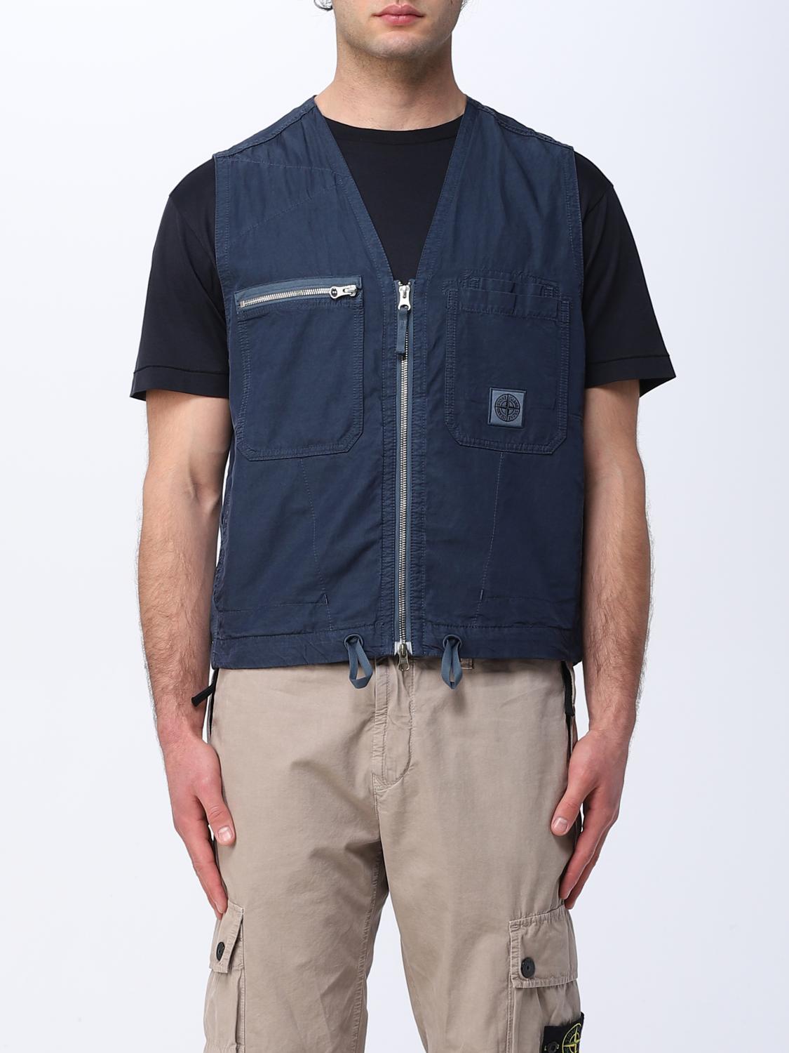 STONE ISLAND WESTE: Weste herren Stone Island, Blau - Img 1