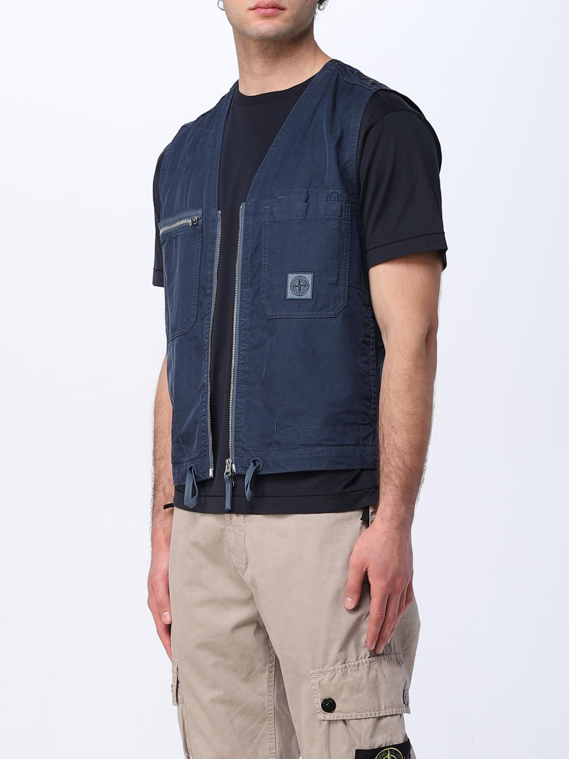 STONE ISLAND WESTE: Weste herren Stone Island, Blau - Img 4