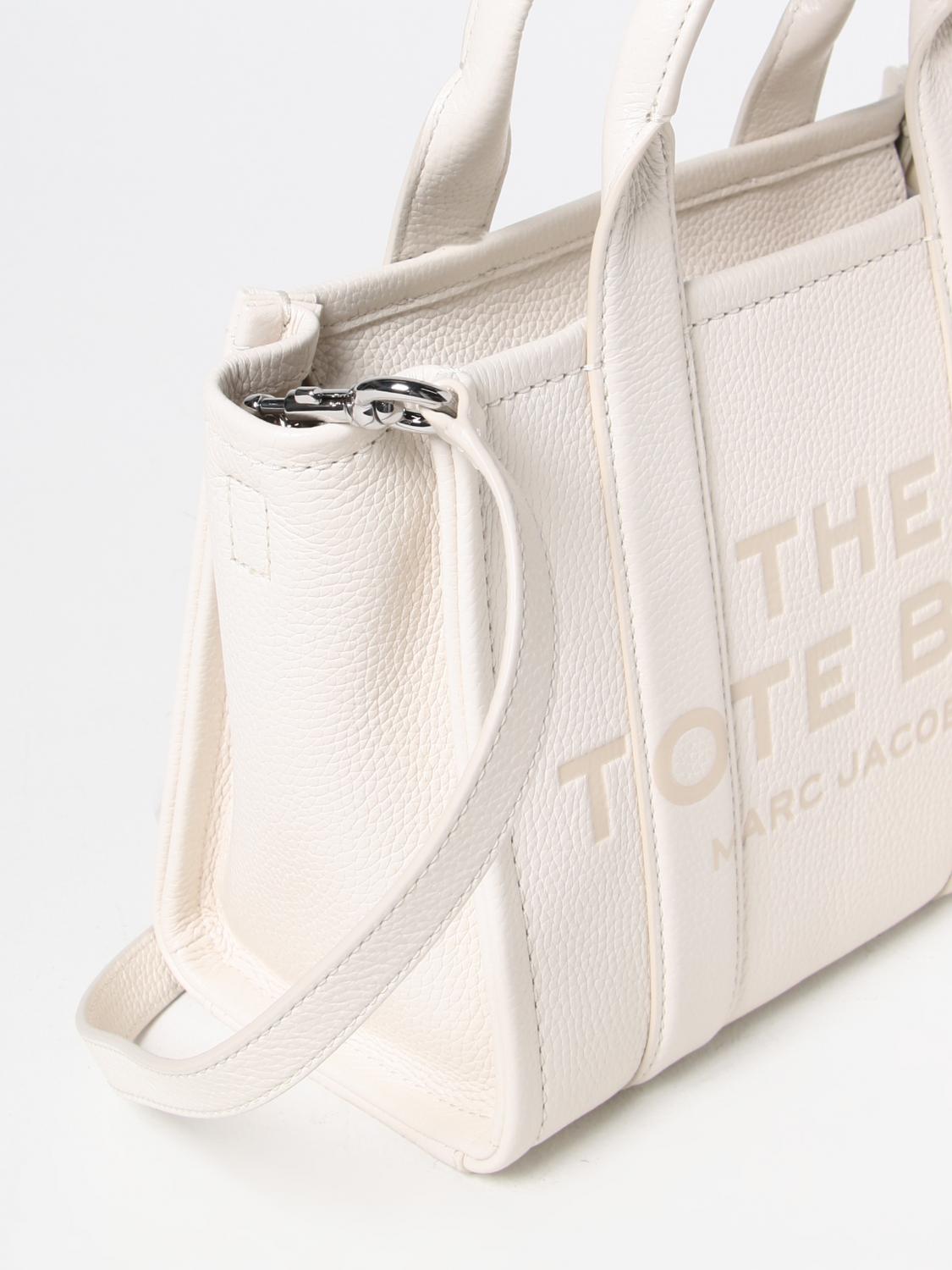 MARC JACOBS BORSA A MANO: Borsa The Tote Bag Marc Jacobs in pelle a grana, Bianco - Img 3