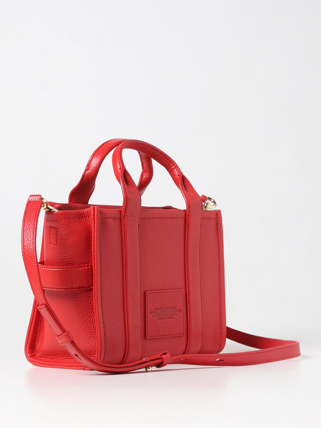 MARC JACOBS BORSA A MANO: Borsa The Tote Bag Marc Jacobs in pelle a grana, Rosso - Img 2