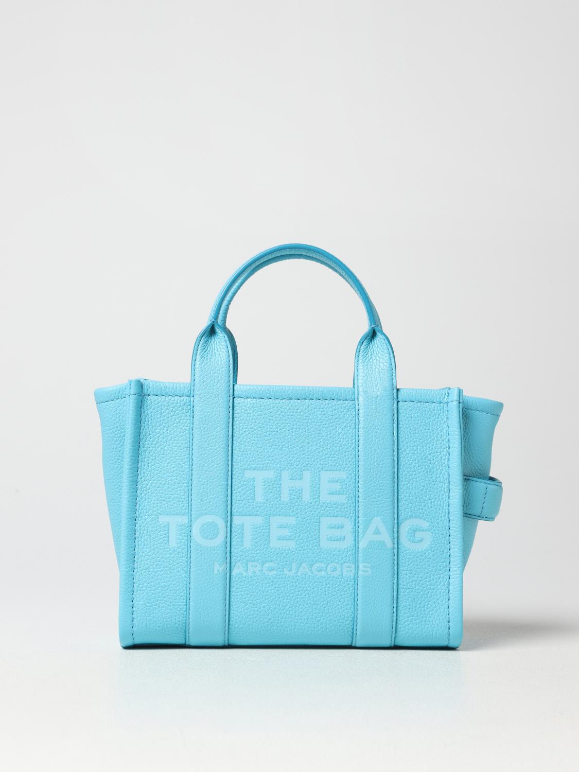 MARC JACOBS BORSA A MANO: Borsa The Tote Bag Marc Jacobs in pelle a grana, Blue 1 - Img 1