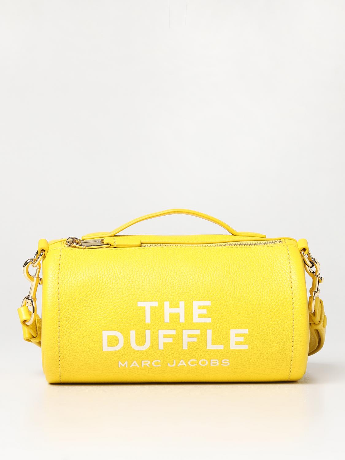 MARC JACOBS BORSA A SPALLA: Borsa The Duffle Marc Jacobs in pelle a grana, Giallo - Img 1