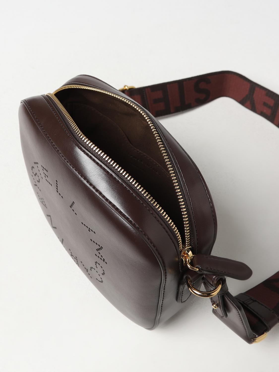 STELLA MCCARTNEY BORSA MINI: Borsa Camera Bag Stella McCartney in nappa sintetica, Marrone - Img 5