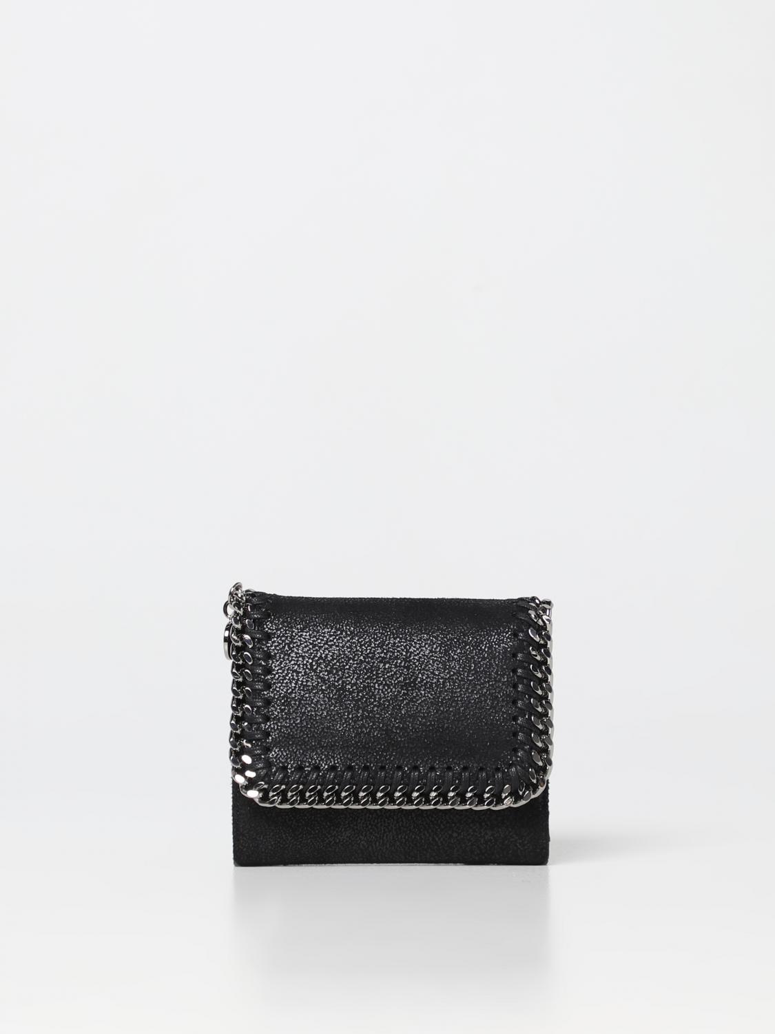 STELLA MCCARTNEY PORTAFOGLIO: Portafoglio Falabella Stella McCartney in pelle sintetica cracklè, Nero - Img 1