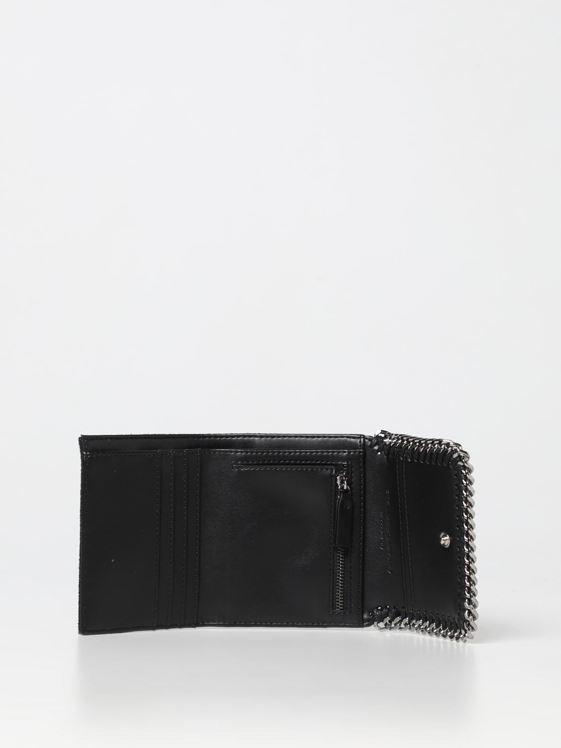 STELLA MCCARTNEY PORTAFOGLIO: Portafoglio Falabella Stella McCartney in pelle sintetica cracklè, Nero - Img 2