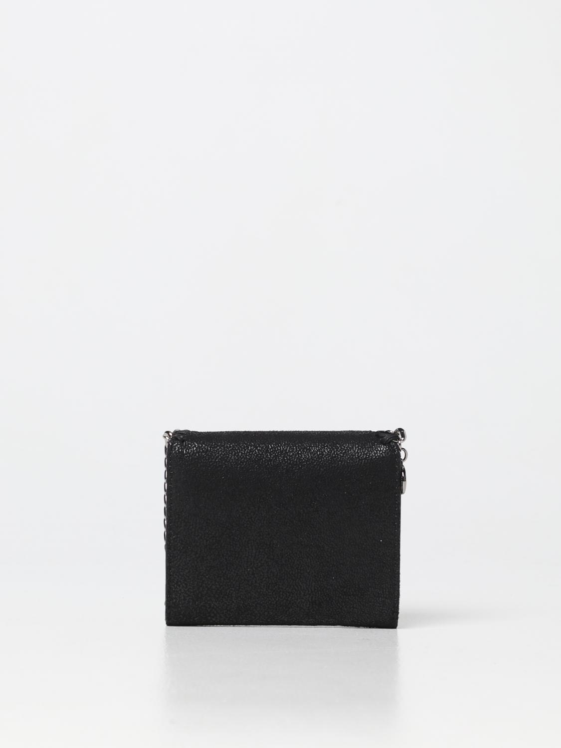 STELLA MCCARTNEY PORTAFOGLIO: Portafoglio Falabella Stella McCartney in pelle sintetica cracklè, Nero - Img 3