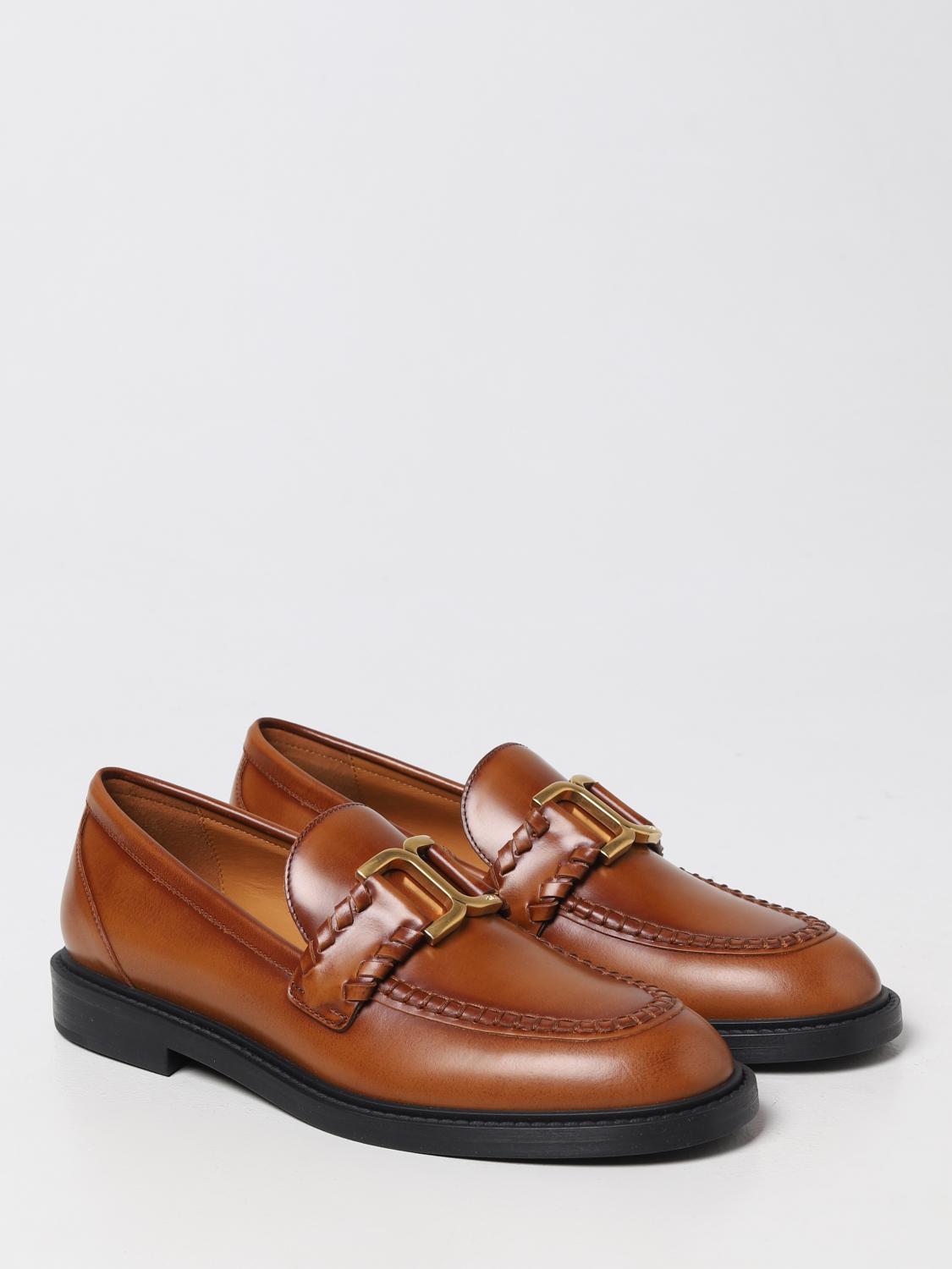 CHLOÉ MOCASSINI: Mocassino Marcie Chloé in pelle, Marrone - Img 2