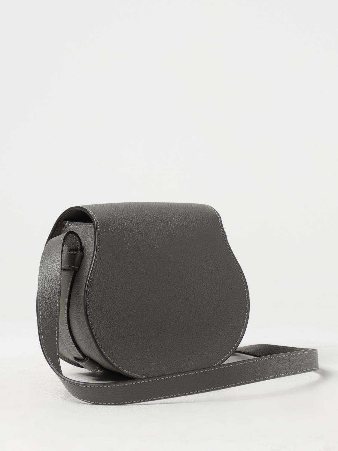 CHLOÉ BORSA MINI: Borsa Marcie Chloé in pelle a grana, Antracite - Img 2