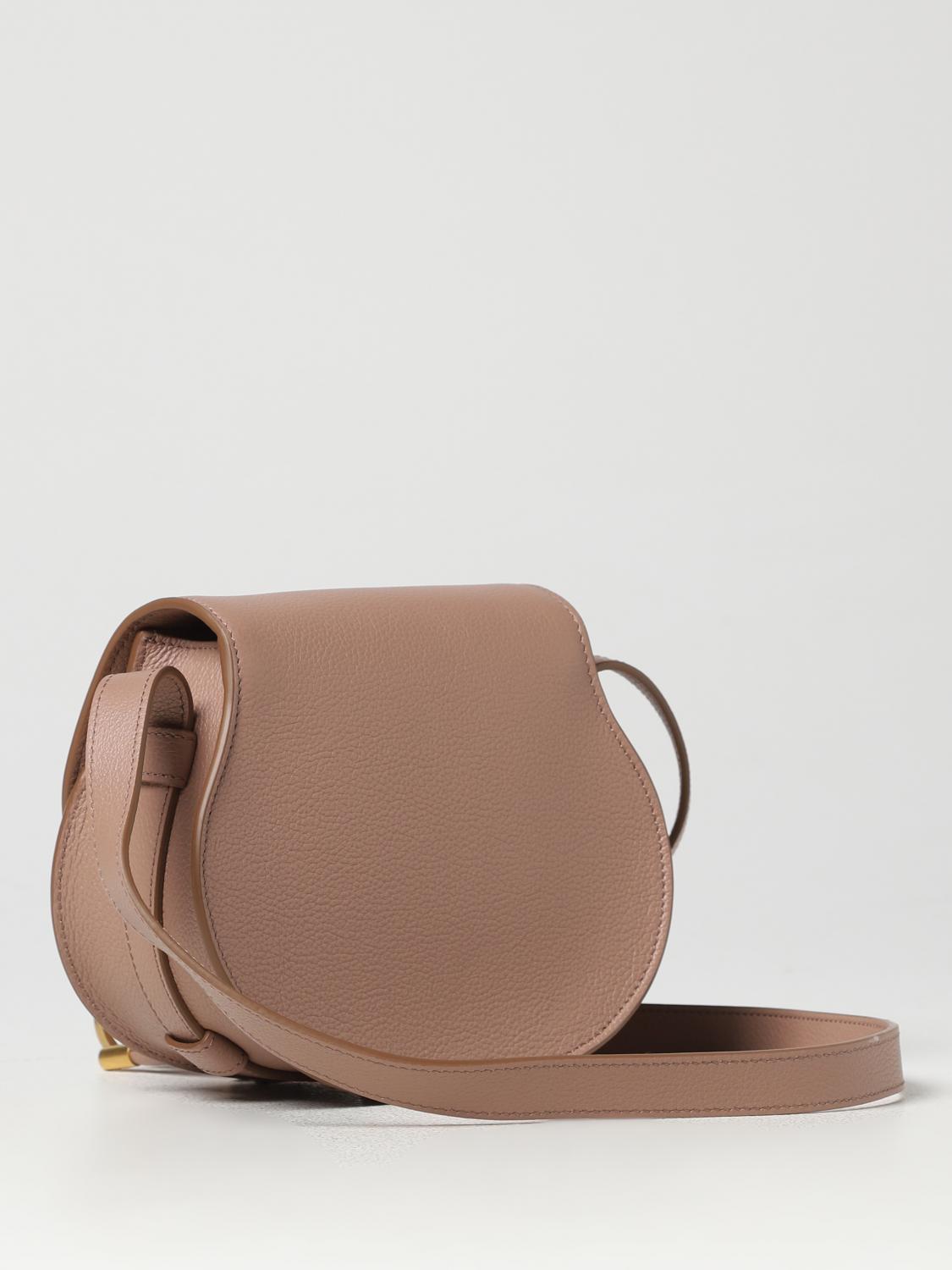 CHLOÉ BORSA MINI: Borsa Marcie Chloé in pelle a grana, Cipria - Img 2