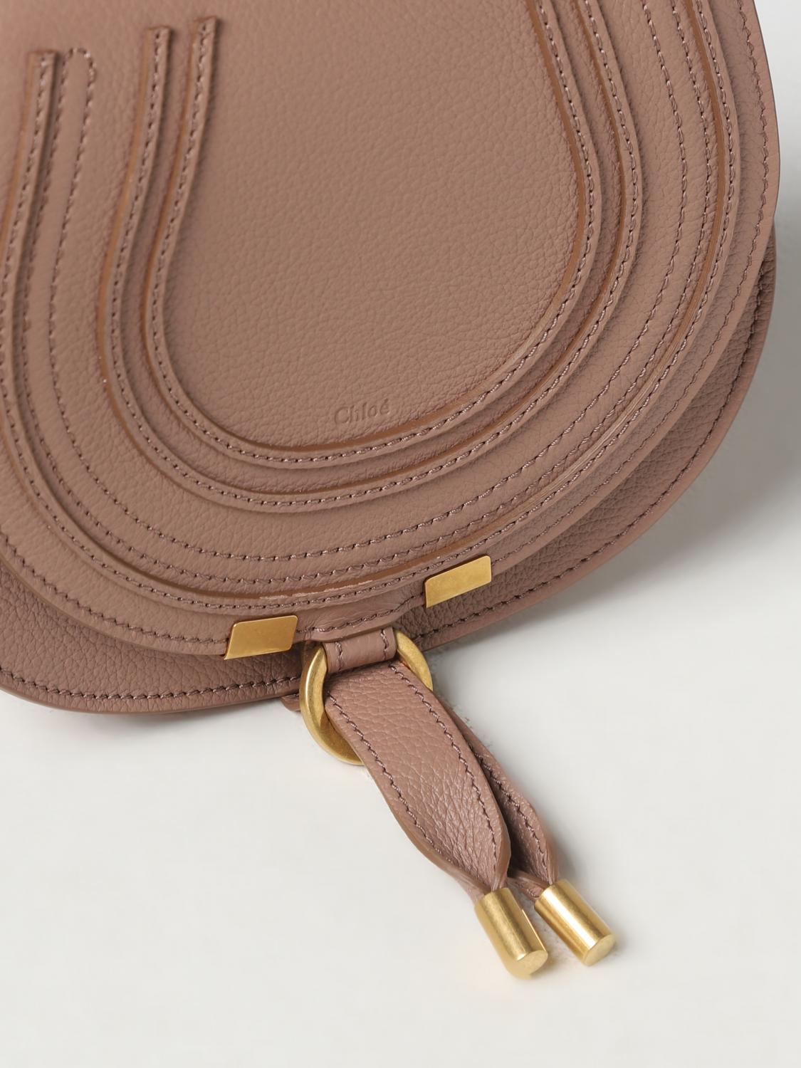 CHLOÉ BORSA MINI: Borsa Marcie Chloé in pelle a grana, Cipria - Img 3