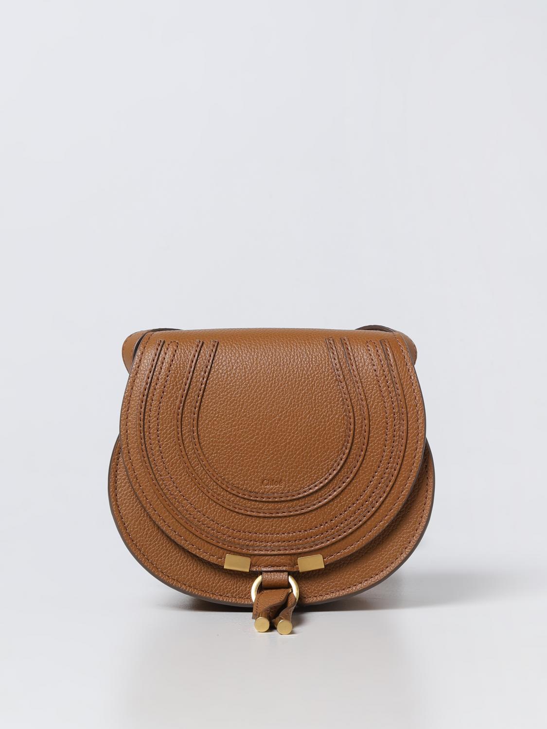 CHLOÉ BORSA MINI: Borsa Marcie Chloé in pelle a grana, Ebano - Img 1