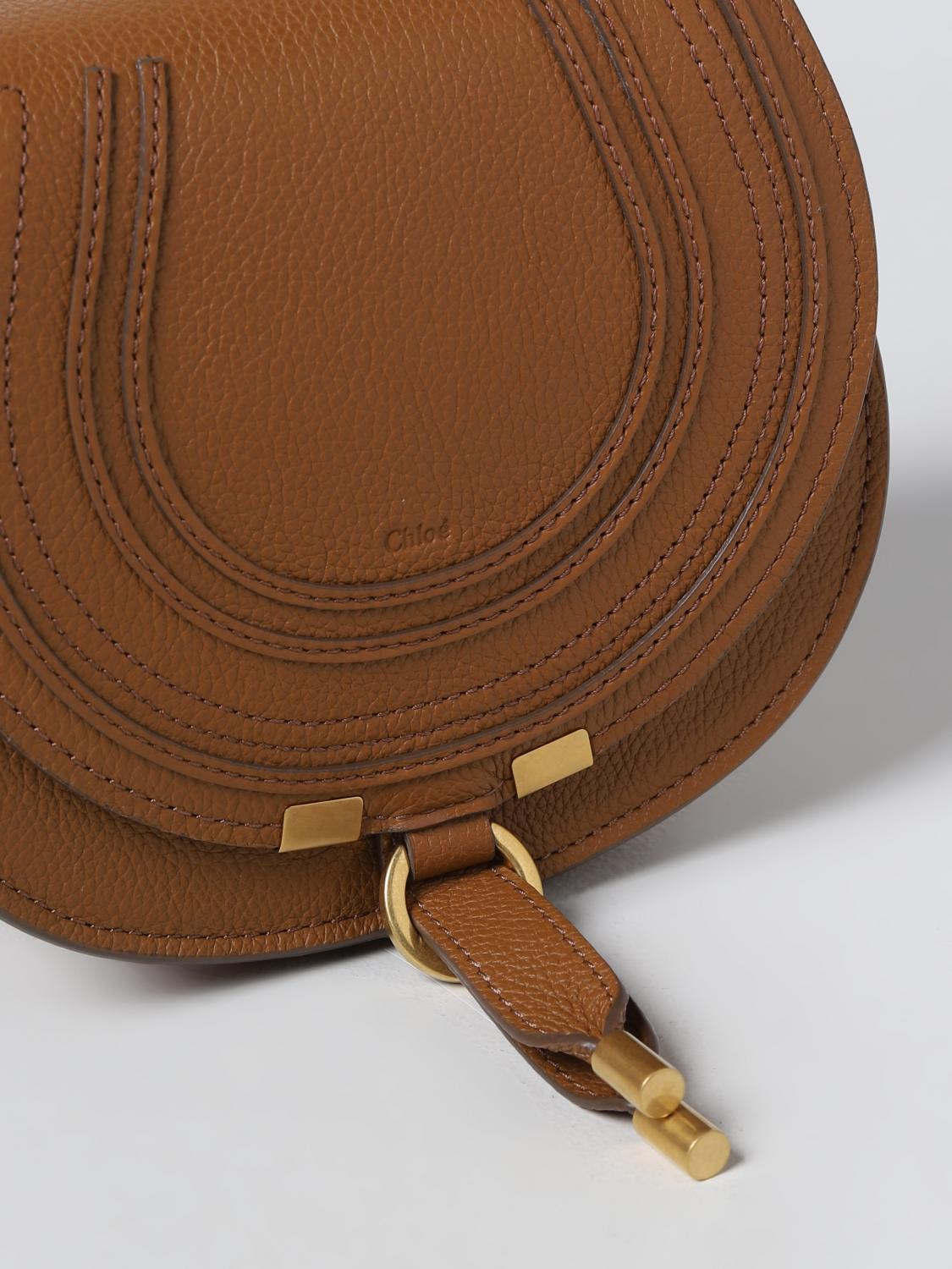CHLOÉ BORSA MINI: Borsa Marcie Chloé in pelle a grana, Ebano - Img 3