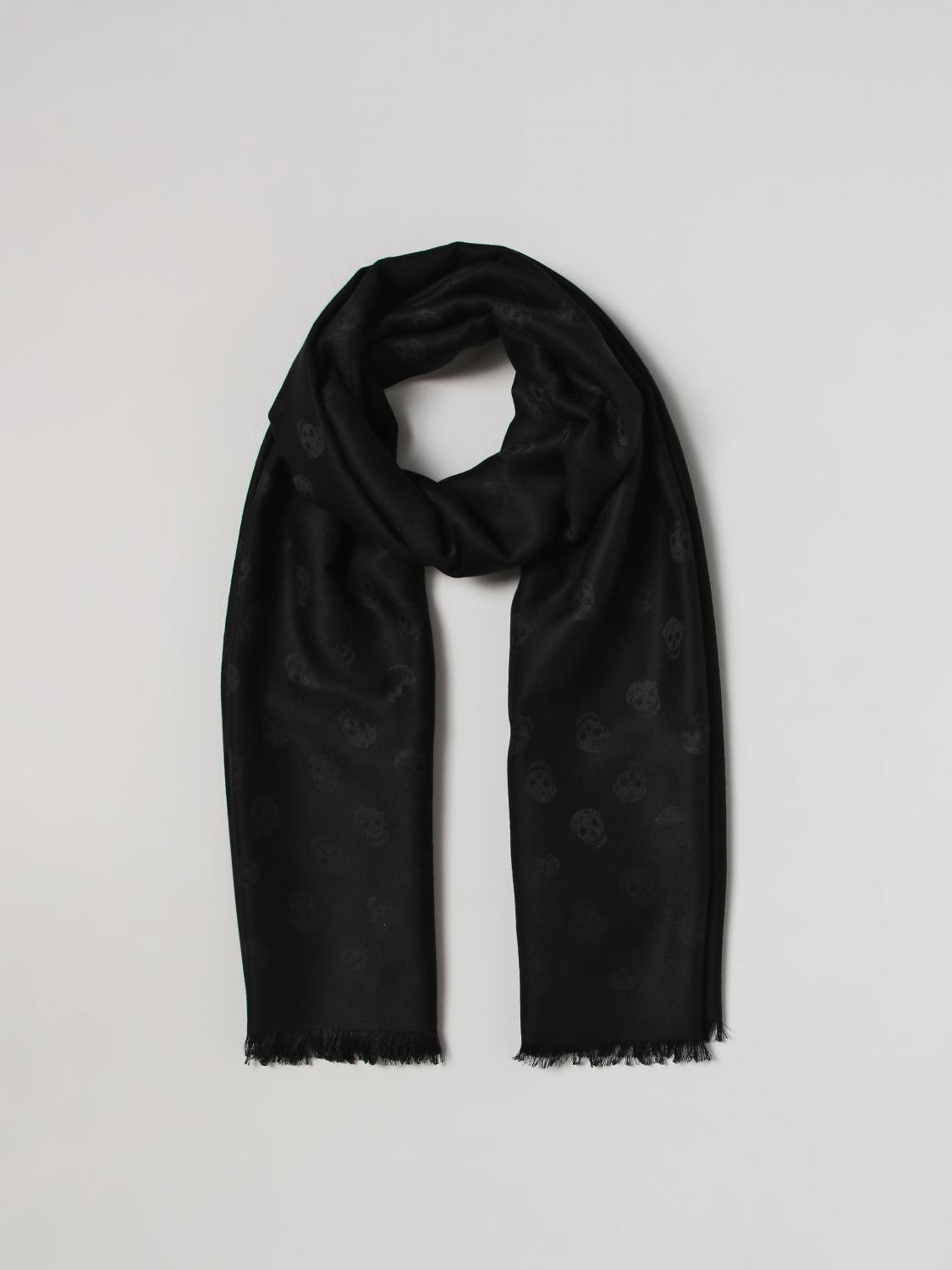 MCQUEEN SCIARPA: Sciarpa Skull McQueen in misto lana jacquard, Nero - Img 2