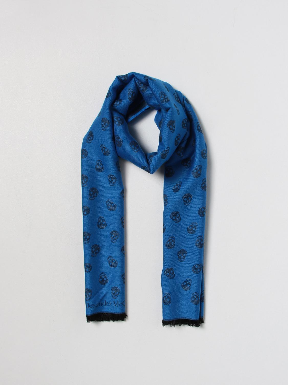 MCQUEEN SCIARPA: Sciarpa Skull McQueen in misto lana jacquard, Royal - Img 2