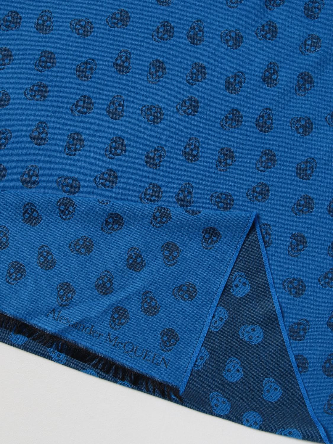 MCQUEEN SCIARPA: Sciarpa Skull McQueen in misto lana jacquard, Royal - Img 3
