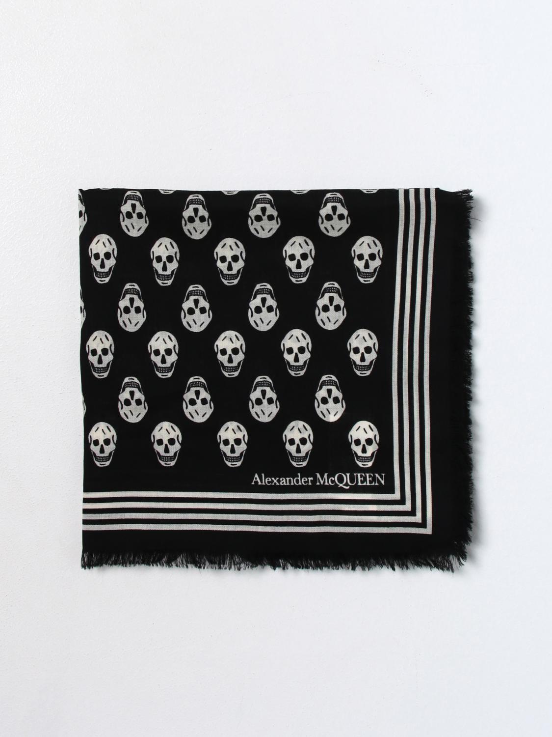 MCQUEEN SCIARPA: Sciarpa Biker McQueen in lana jacquard, Nero - Img 1