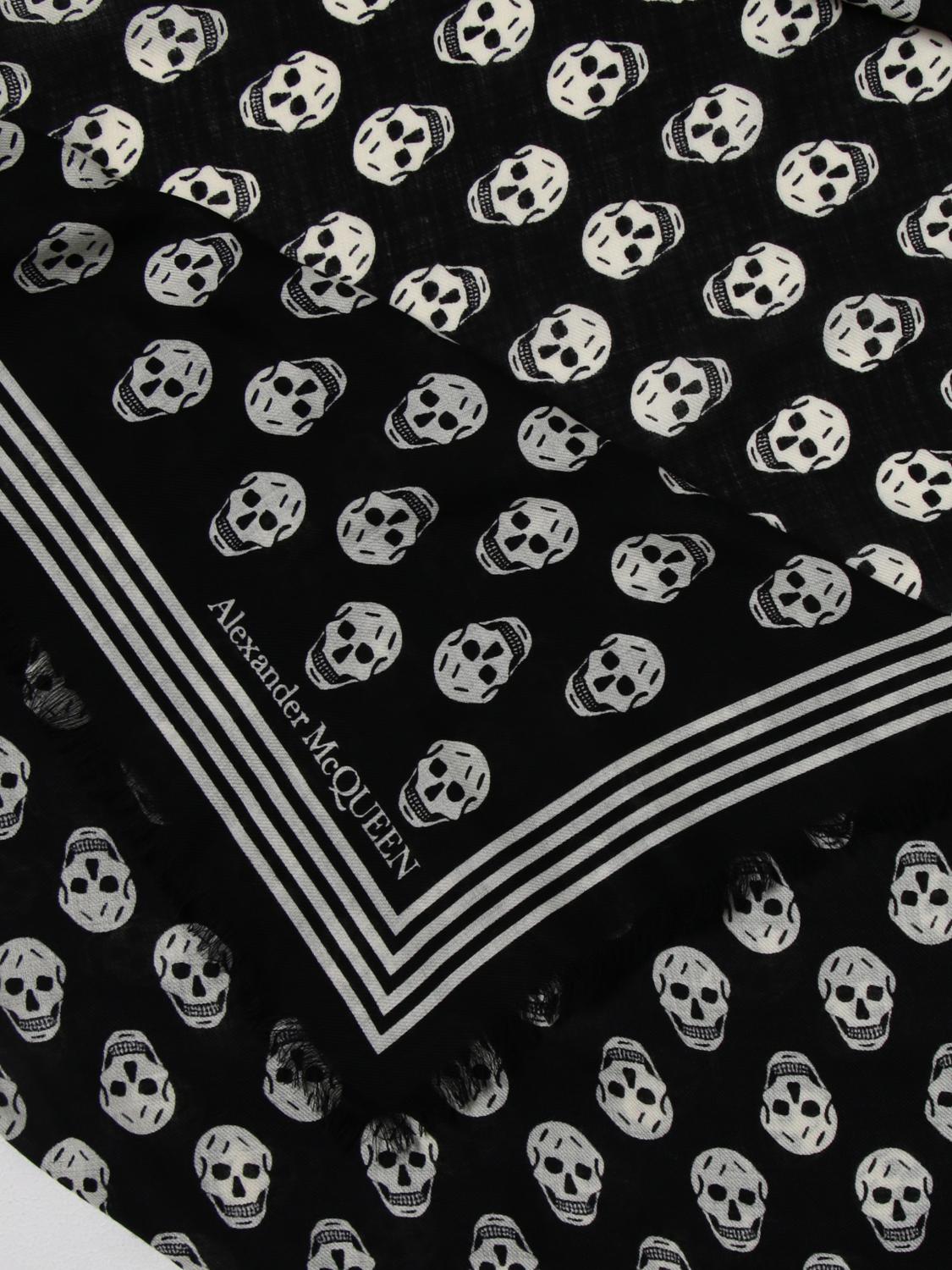 MCQUEEN SCIARPA: Sciarpa Biker McQueen in lana jacquard, Nero - Img 3