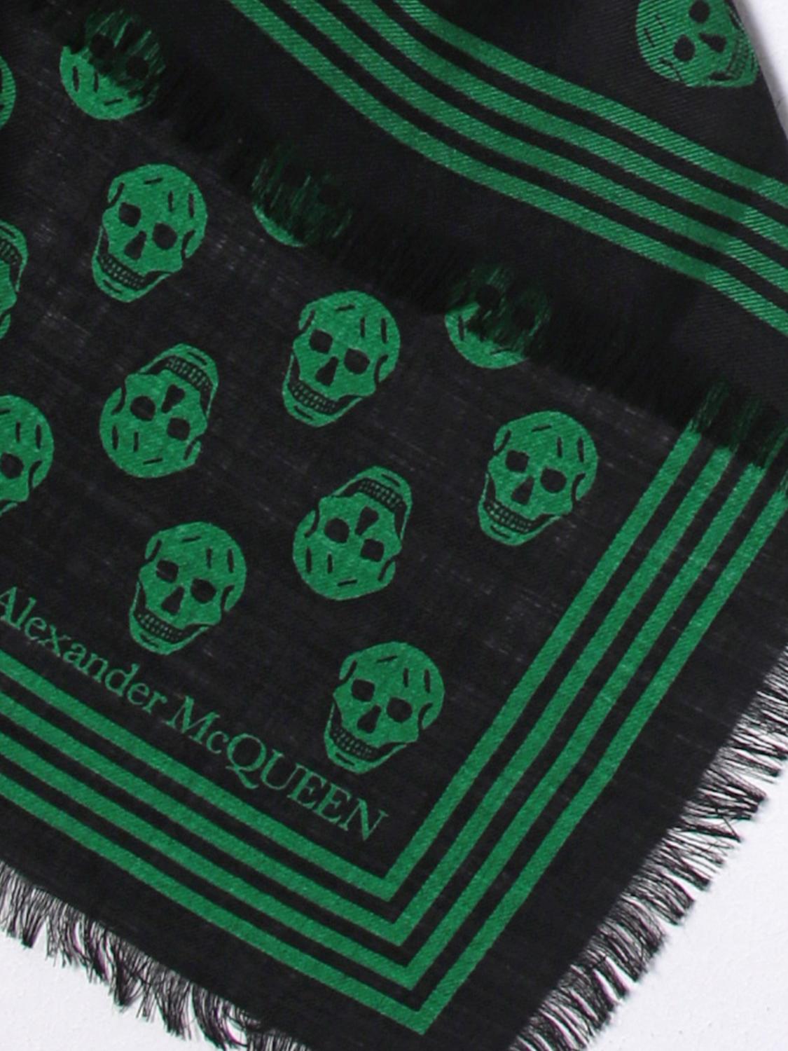 MCQUEEN SCIARPA: Sciarpa Biker McQueen in lana jacquard, Verde - Img 3