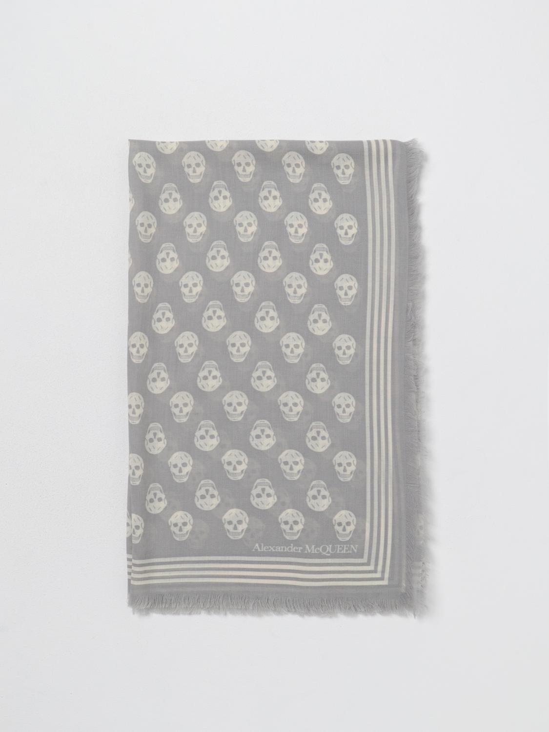 MCQUEEN SCIARPA: Sciarpa Biker McQueen in lana jacquard, Grigio - Img 1
