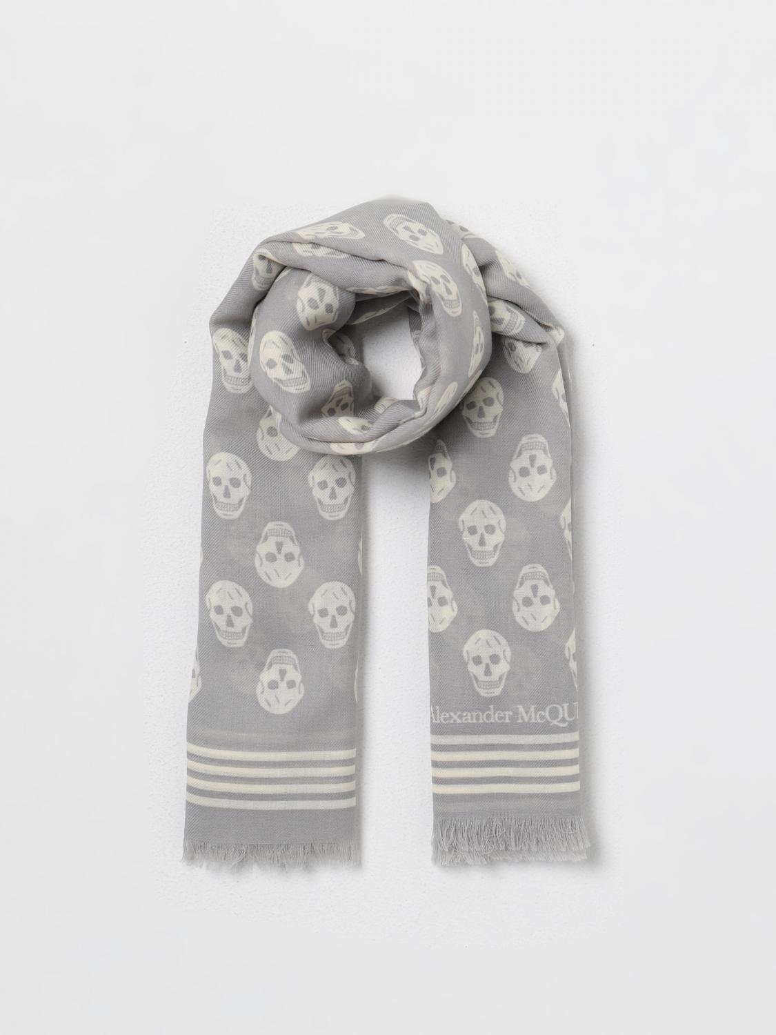 MCQUEEN SCIARPA: Sciarpa Biker McQueen in lana jacquard, Grigio - Img 2